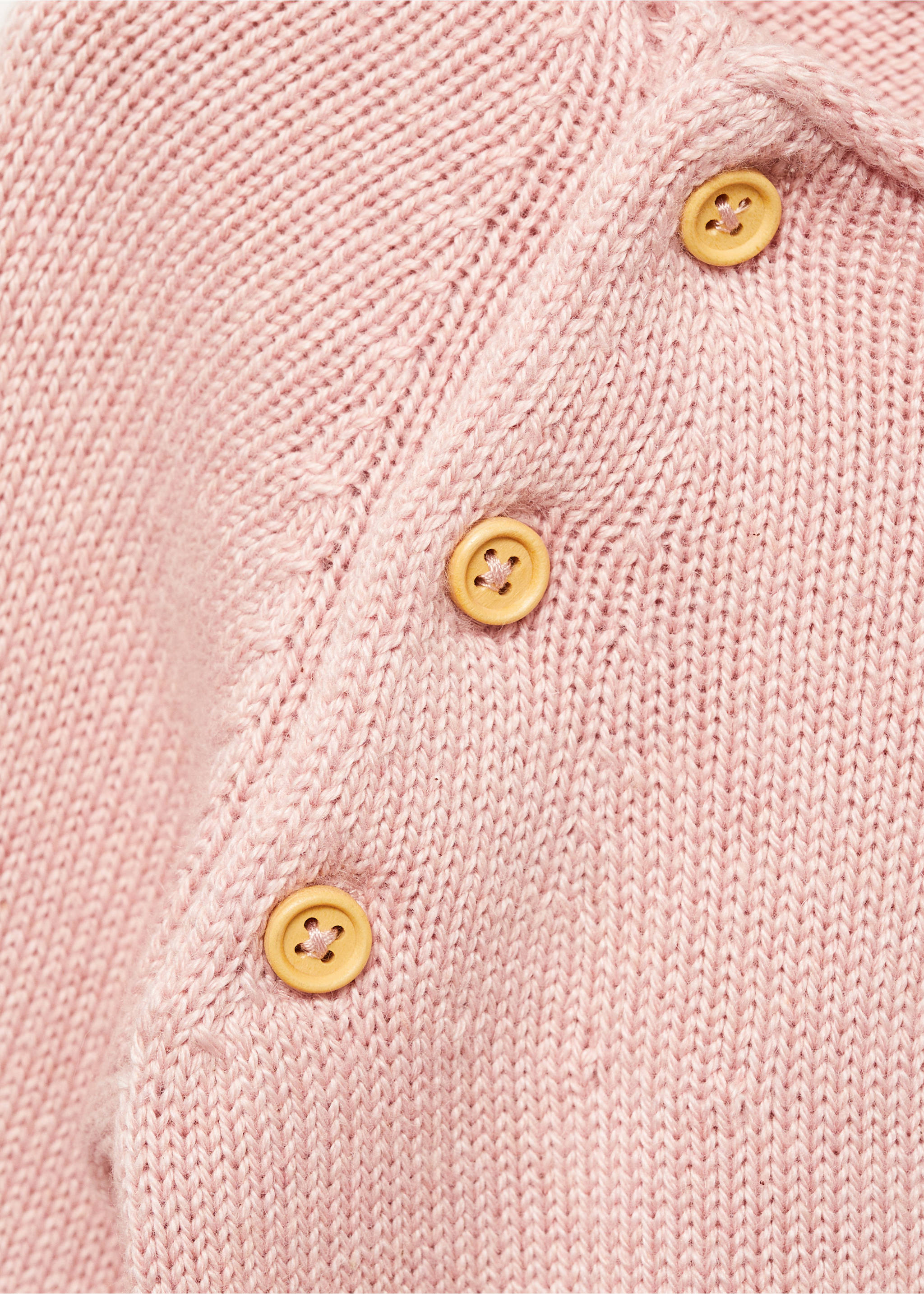 Buttons detail knit sweater - Details of the article 8, Pink. Ref: 77083668-00.