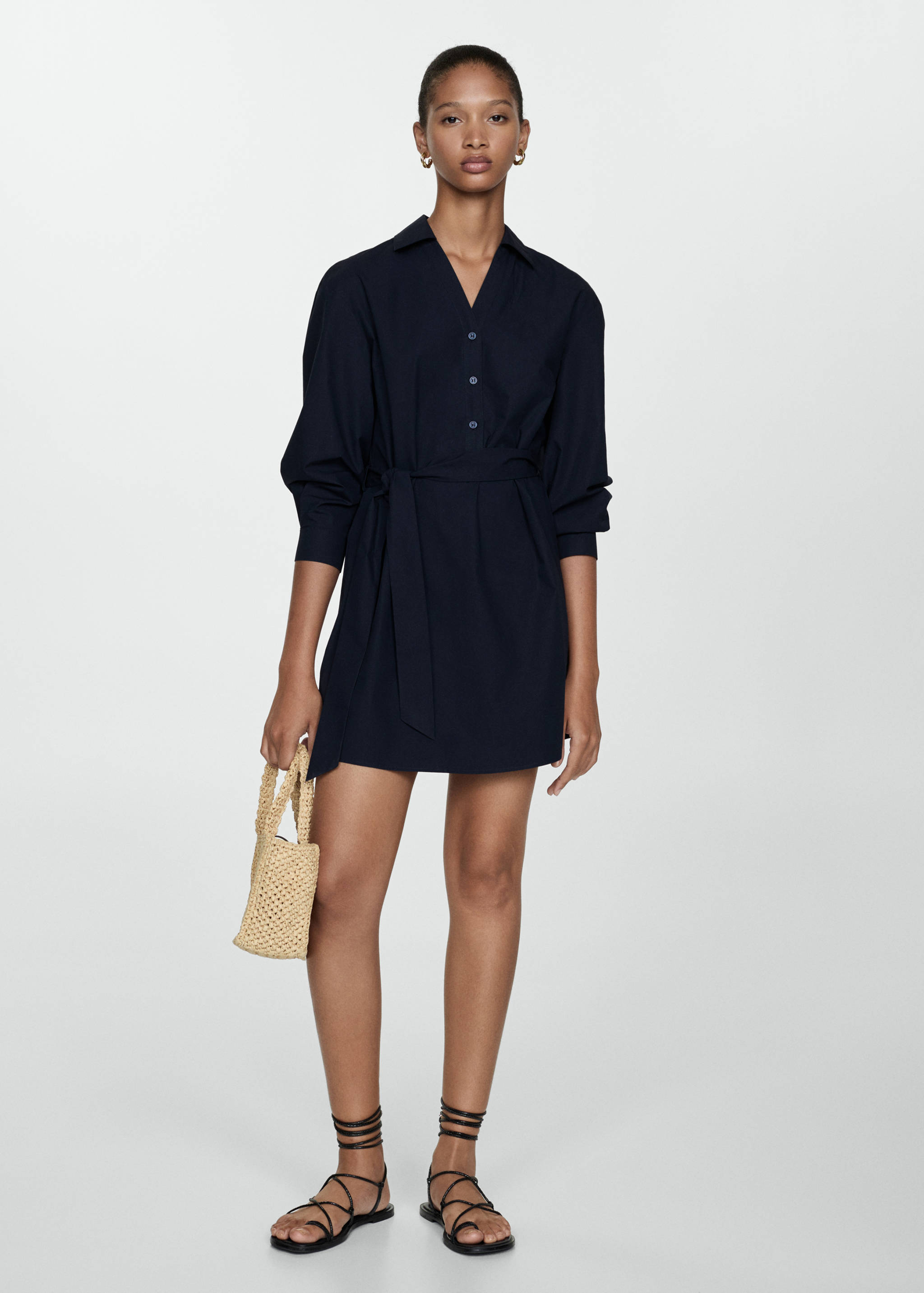 Φόρεμα πουκαμίσα φιόγκος - Γενικό πλάνο