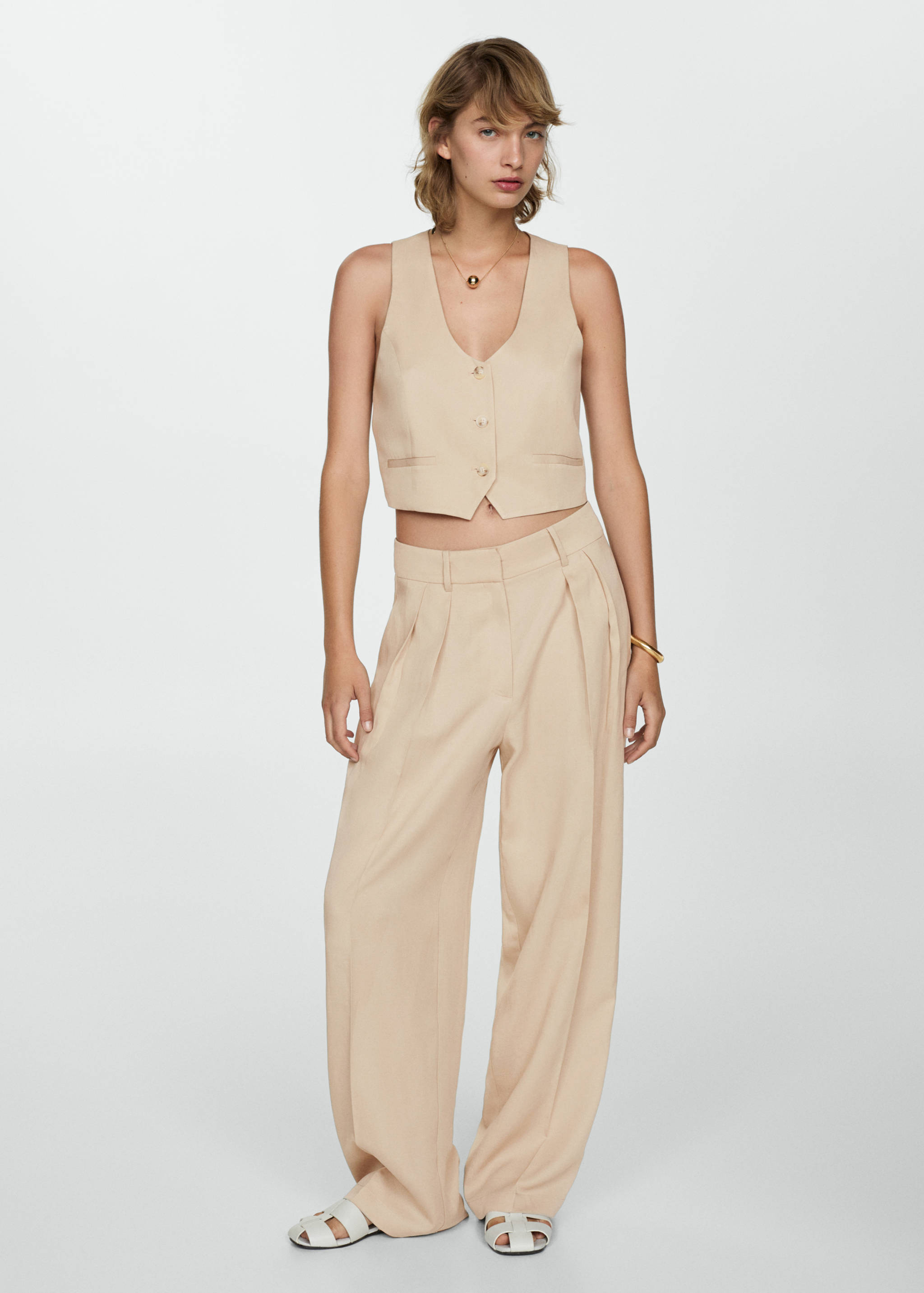 Gilet Lyocell crop - Plan général