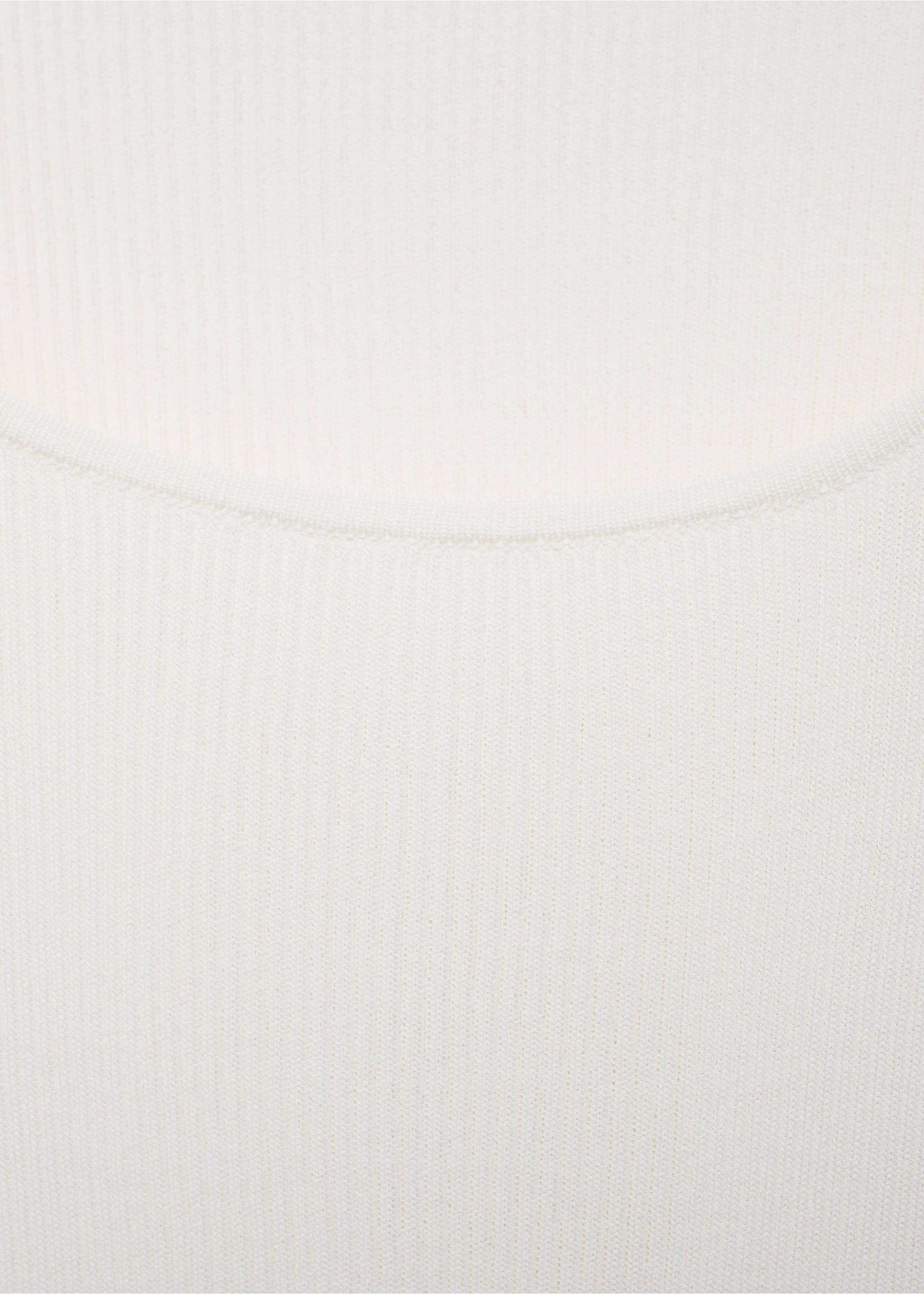 Fine ribbed knit top - Details of the article 8, Off White. Ref: 77084028-00.