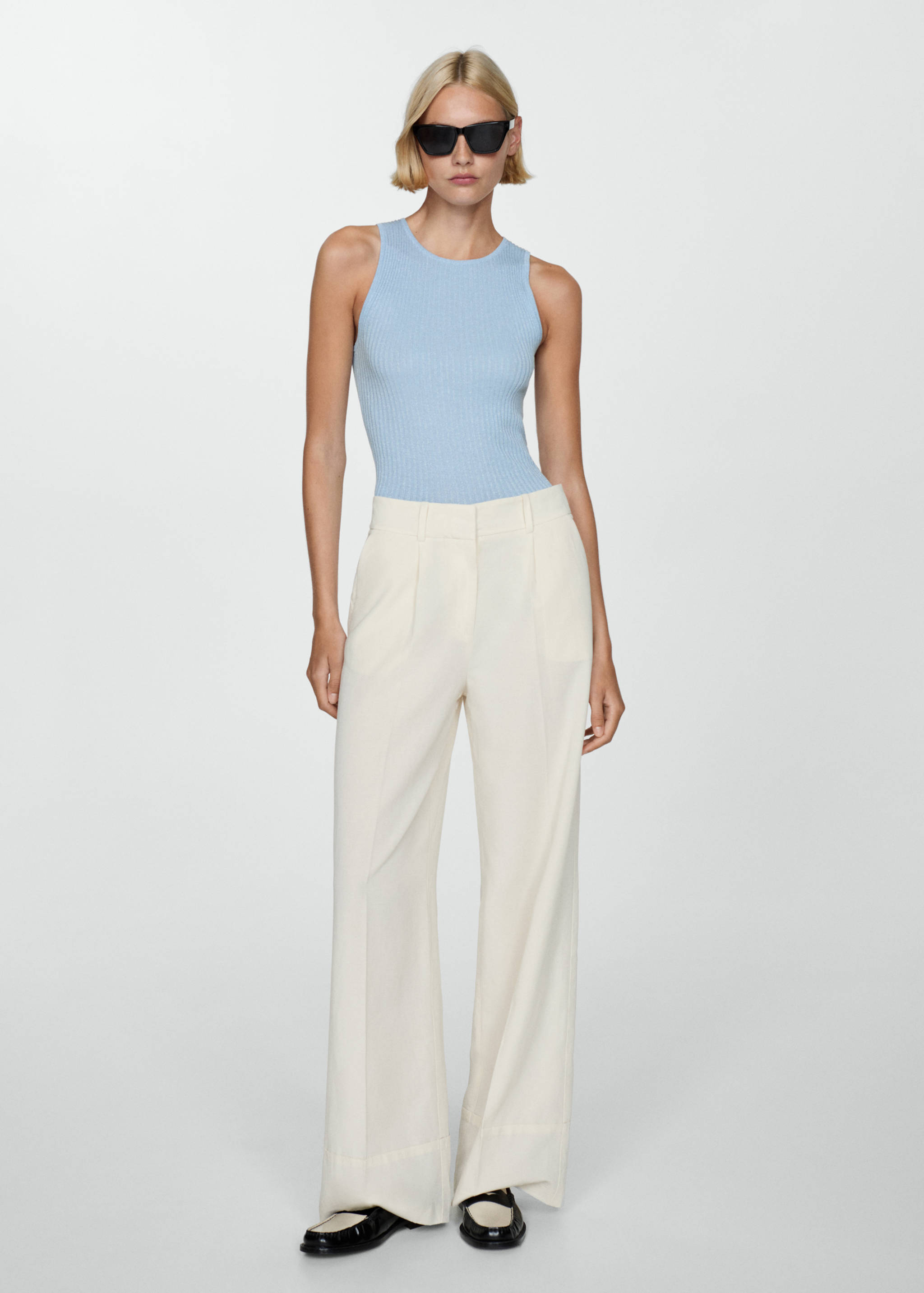 Top maille côtelée - Plan général