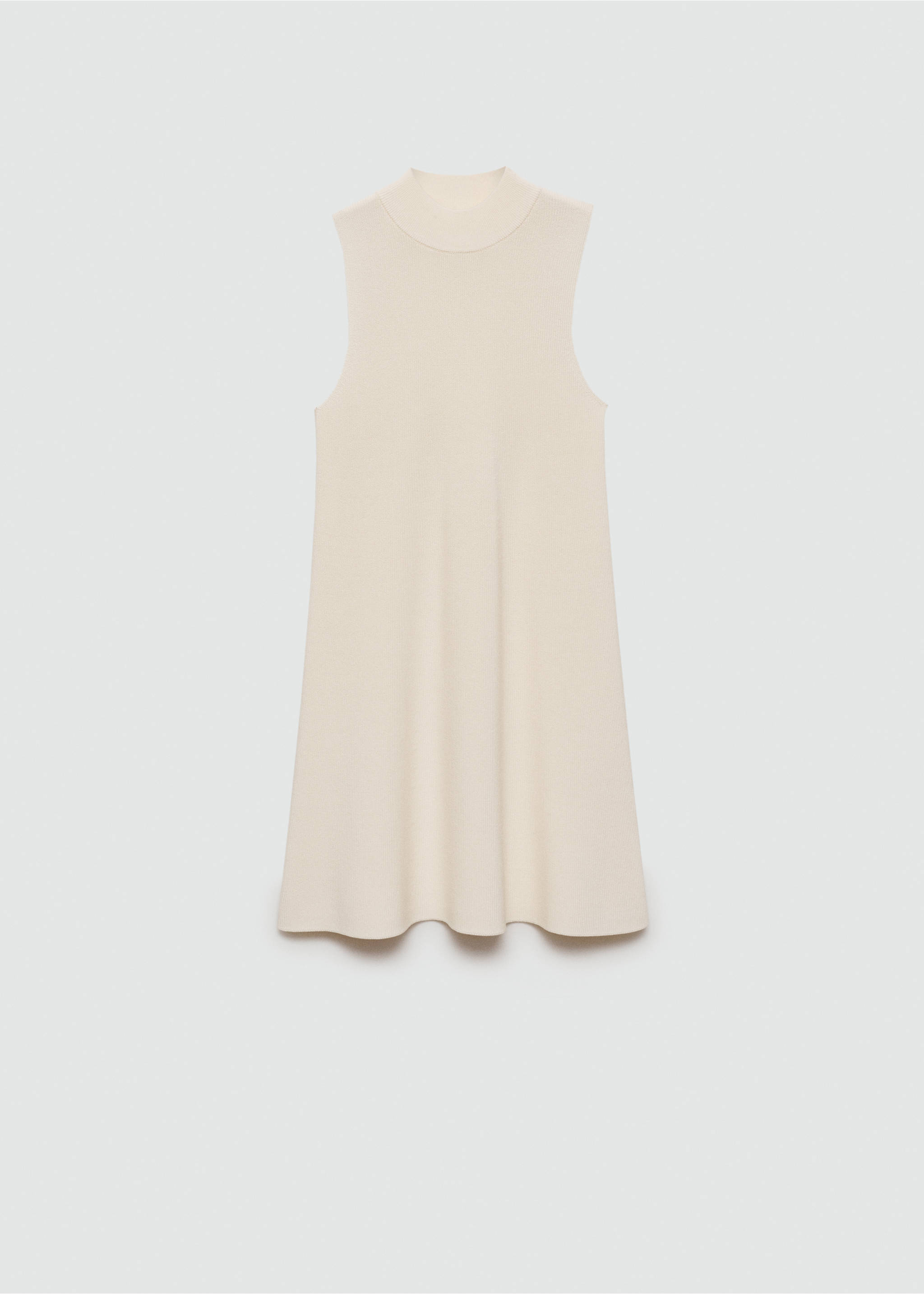 Strickkleid mit halbhohem Kragen - Artikel ohne Model, Ecru. Ref: 77084032-00.