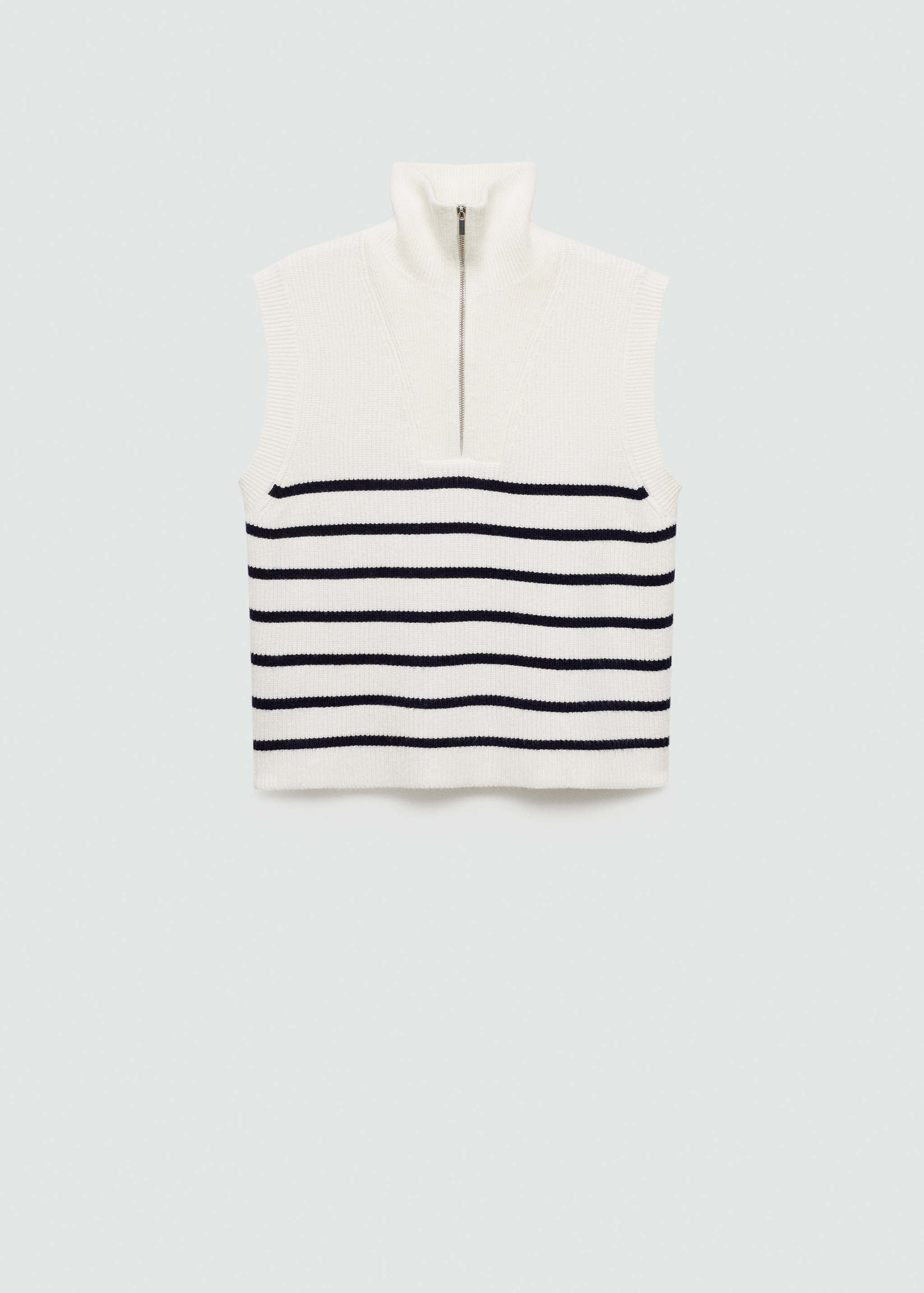 Knitted gilet with zip - Article without model
