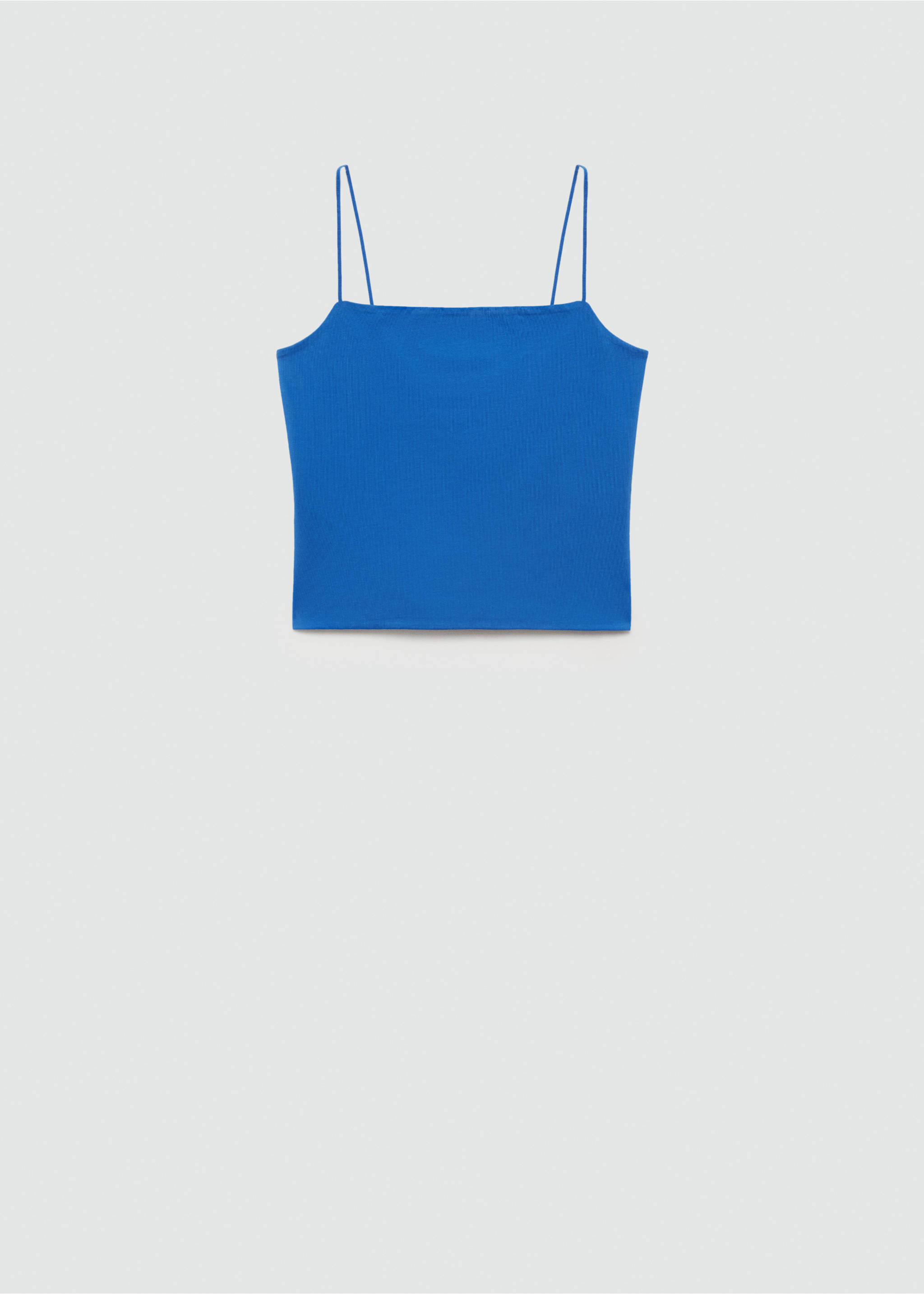 Strapless straight-neck top - Article without model, Blue. Ref: 77084037-00.