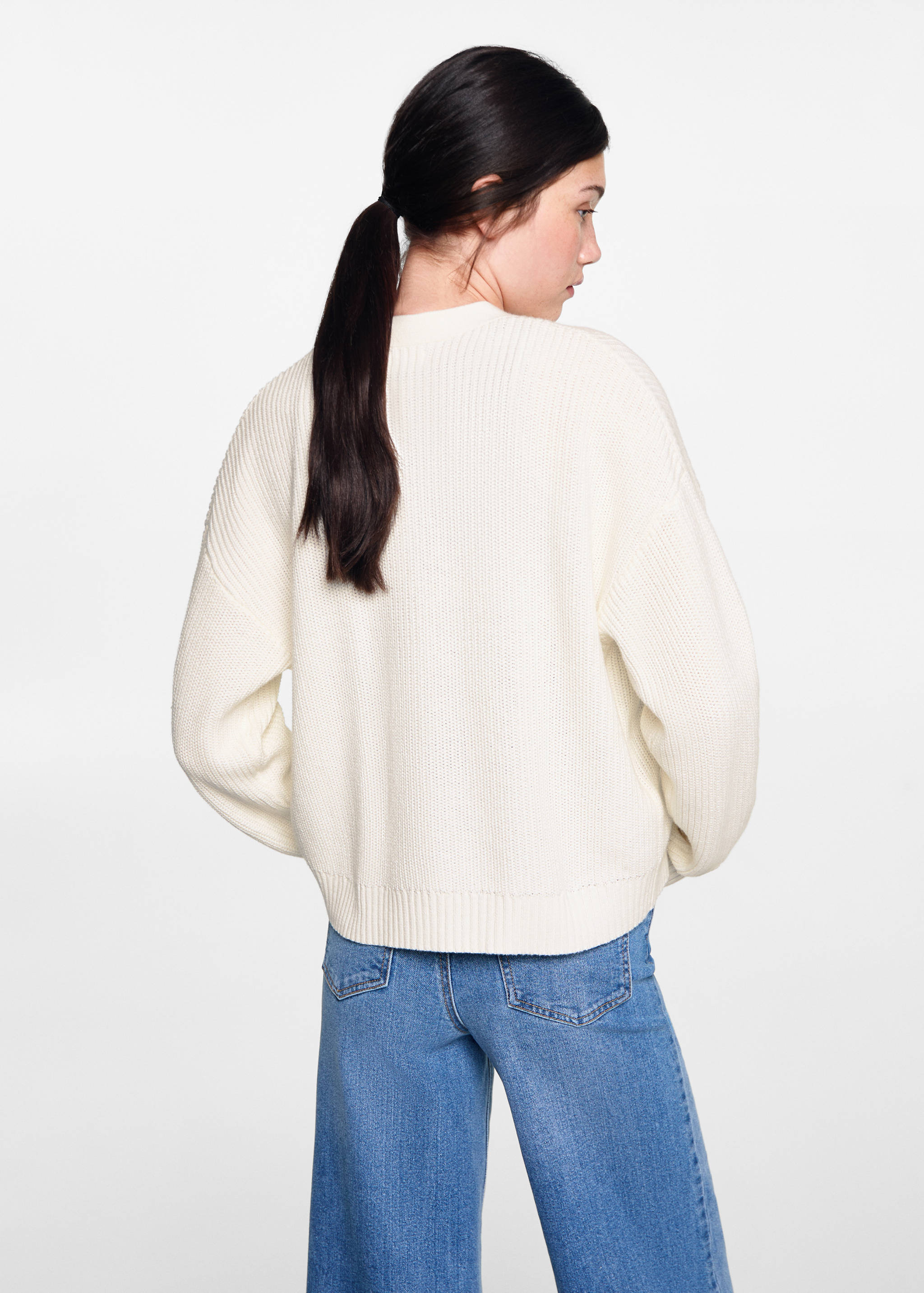 Cárdigan punto botones - Reverso del artículo