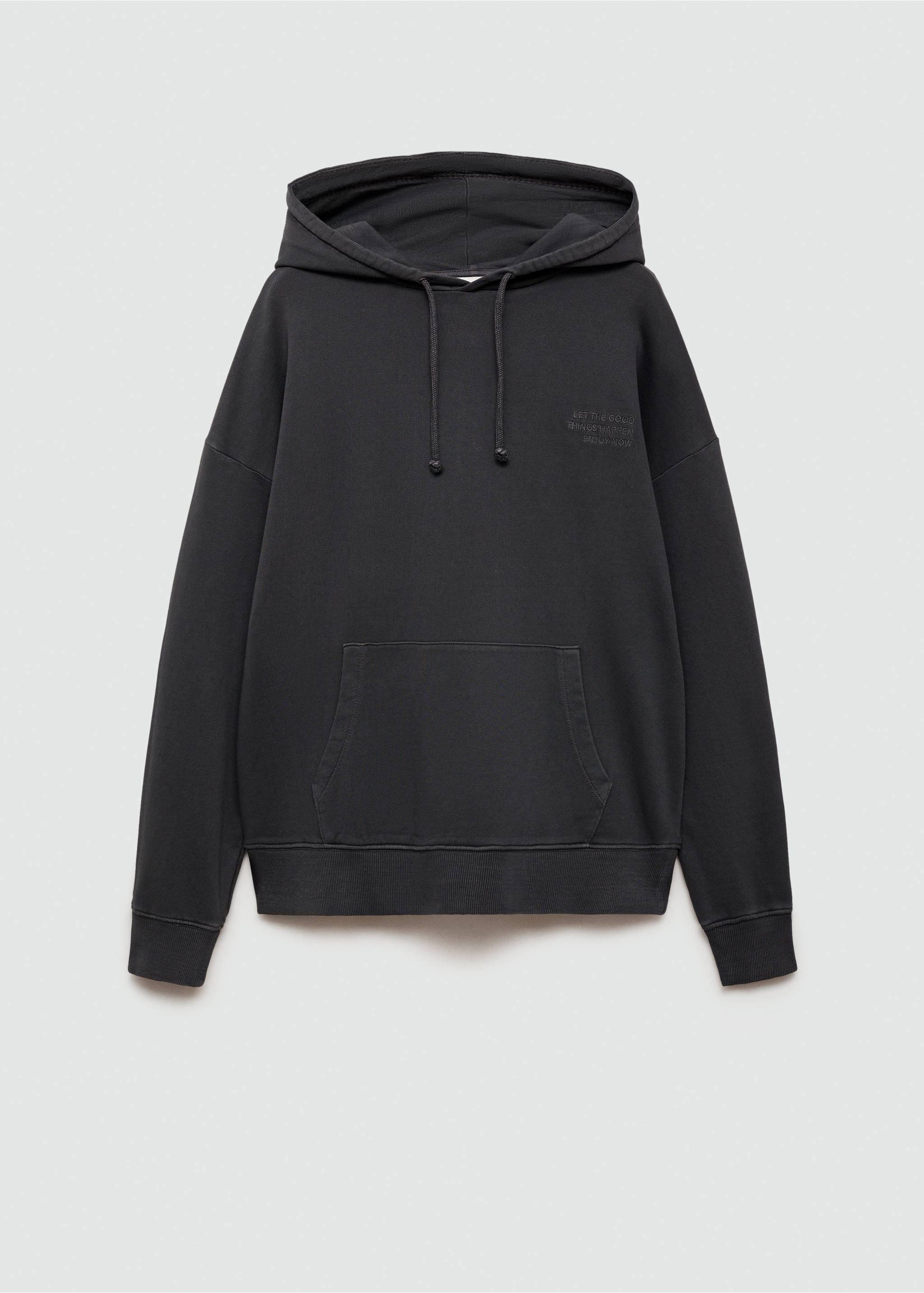 Sudadera capucha bordado - Artículo sin modelo, Gris antracita. Ref: 77084041-00.