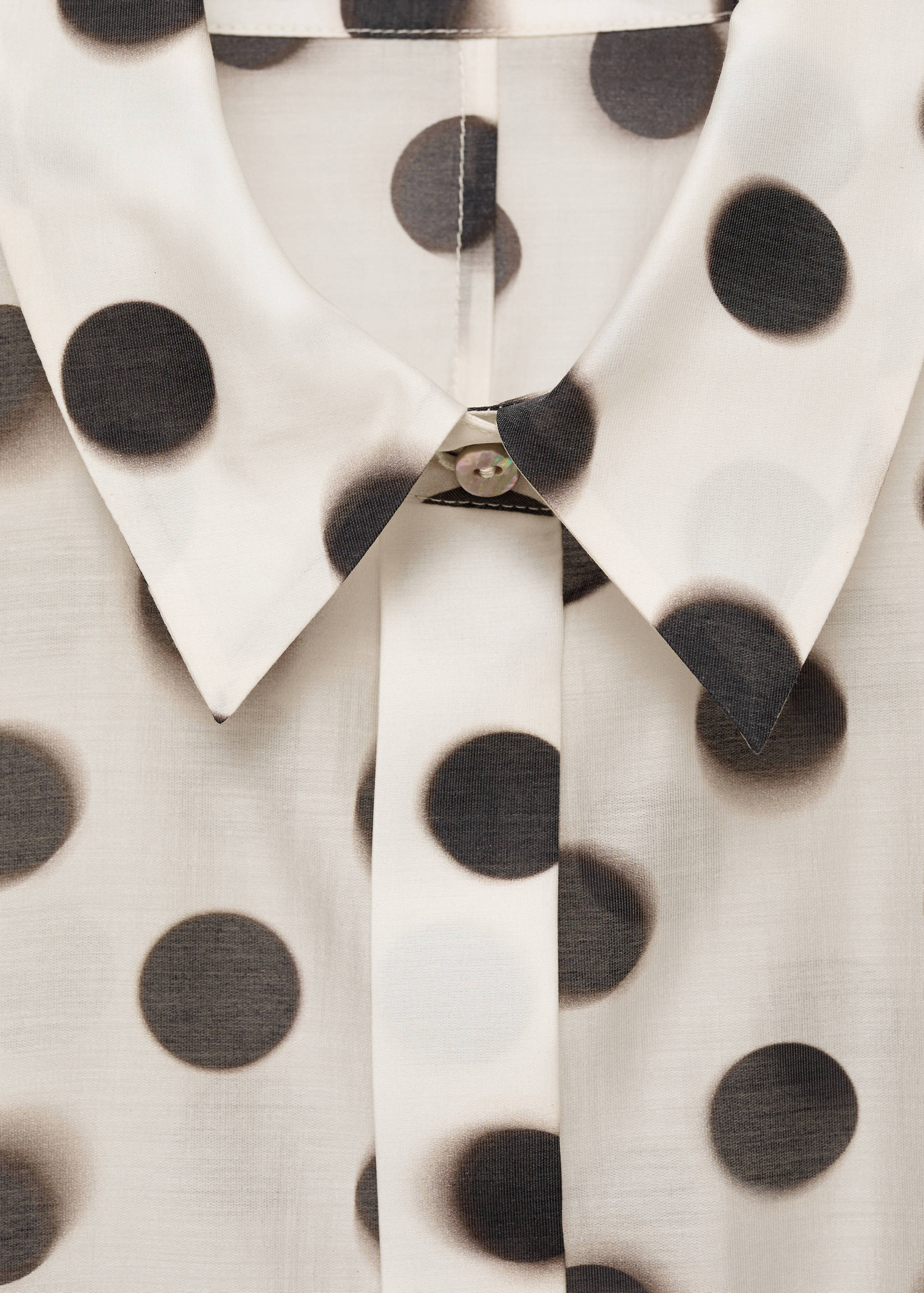 Polka-dot lyocell shirt - Details of the article 8