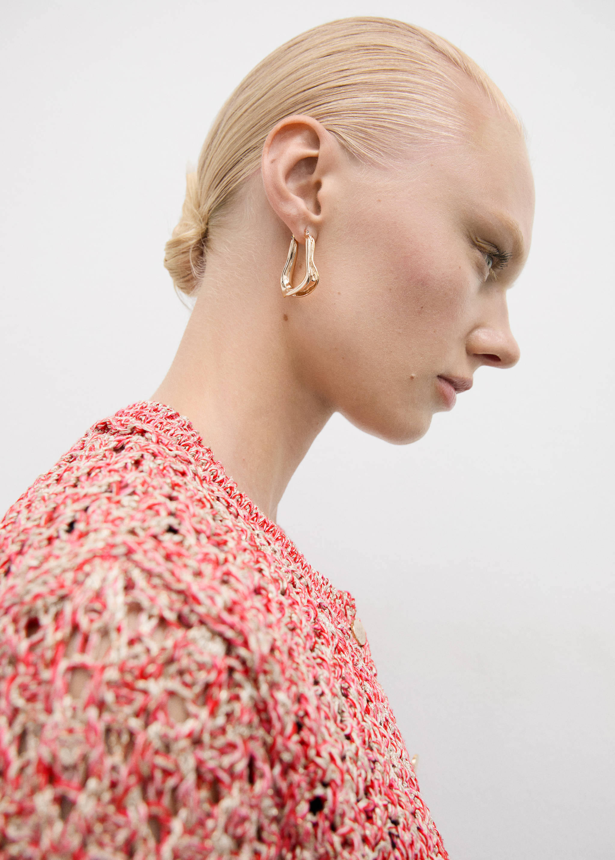 Ażurowy melanżowy kardigan z lureksu - Szczegóły artykułu 1