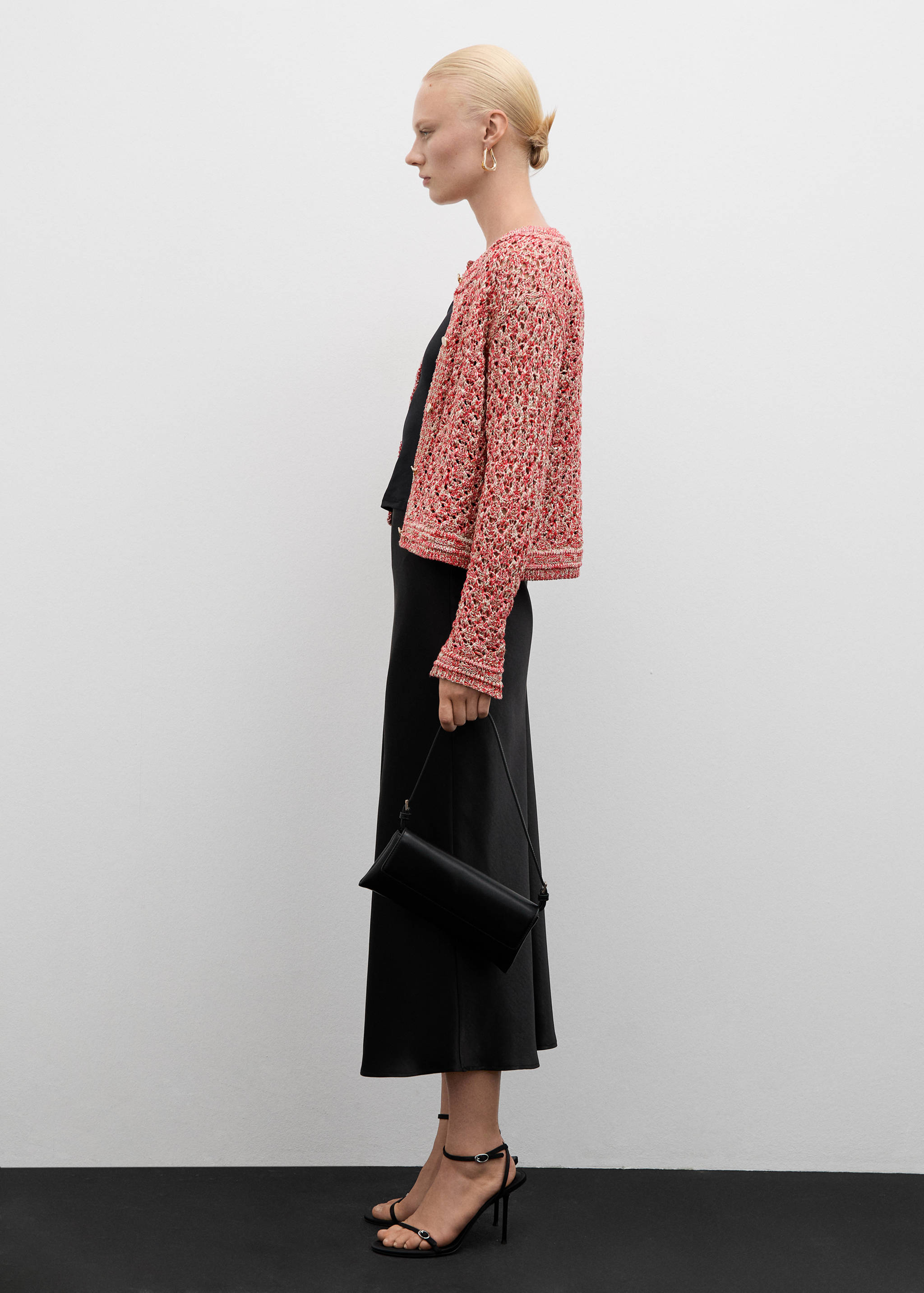 Ażurowy melanżowy kardigan z lureksu - Szczegóły artykułu 2