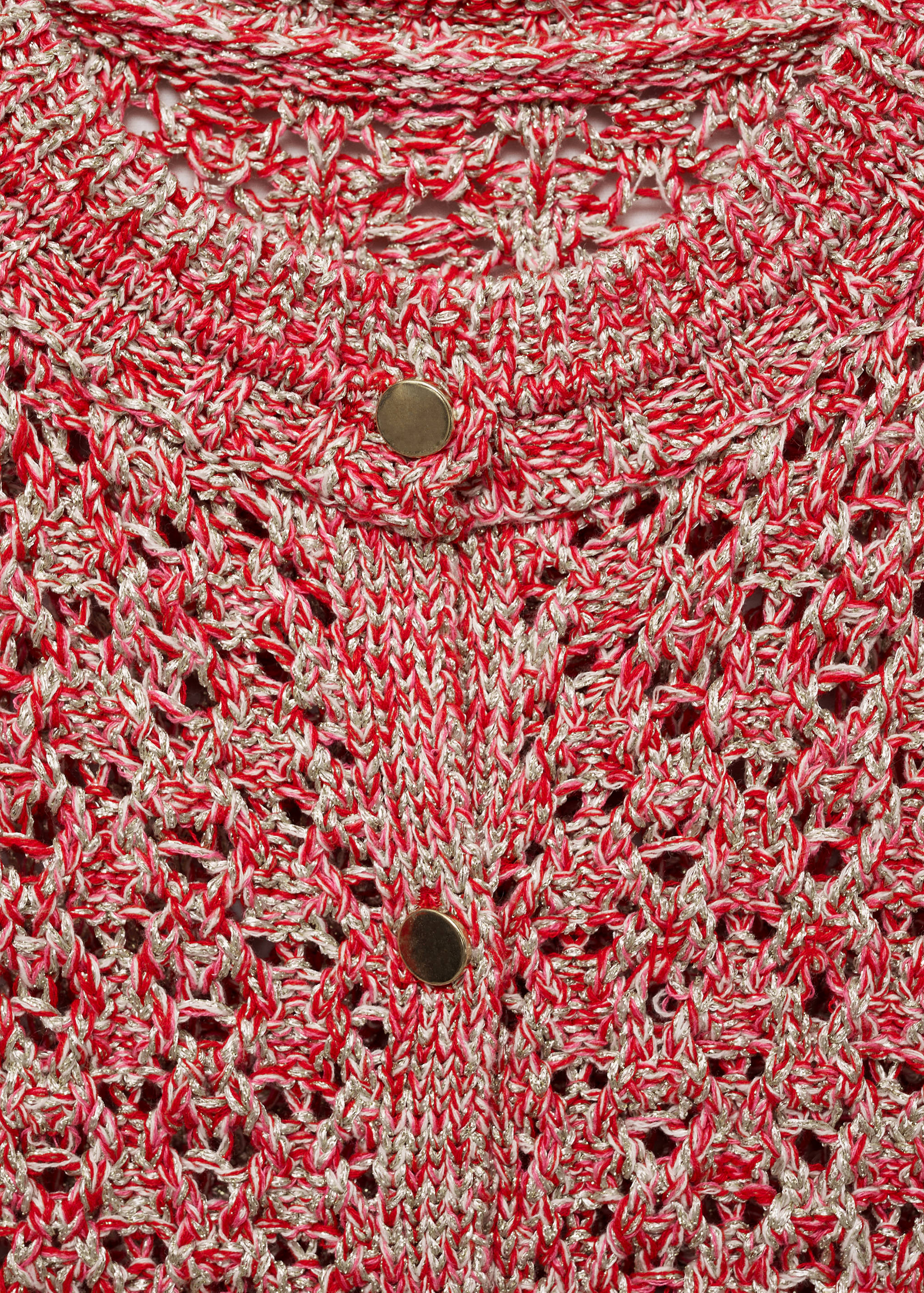 Ażurowy melanżowy kardigan z lureksu - Szczegóły artykułu 8