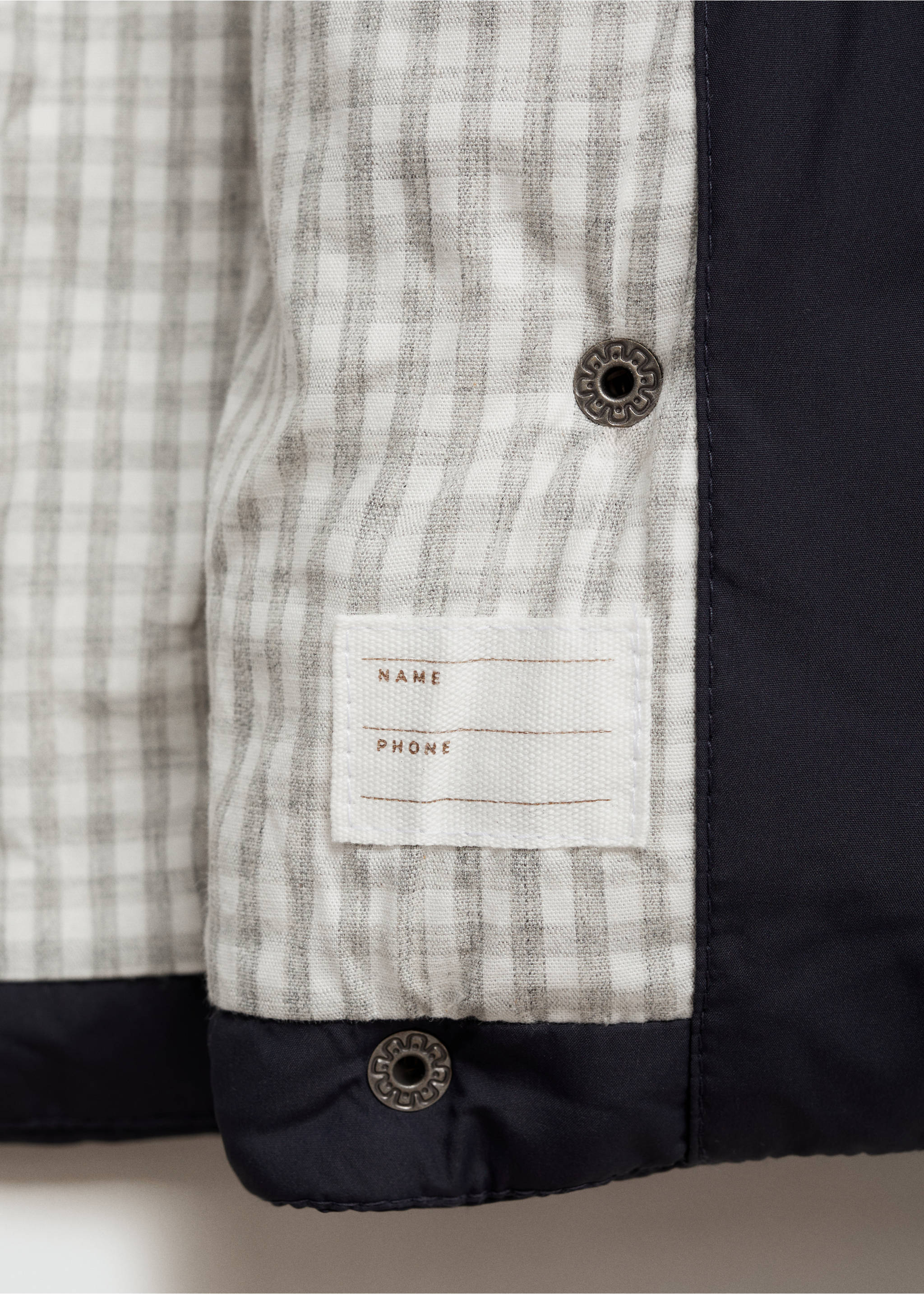 Anorak with shearling-effect hood - Details of the article 0, Dark Navy. Ref: 77084434-00.