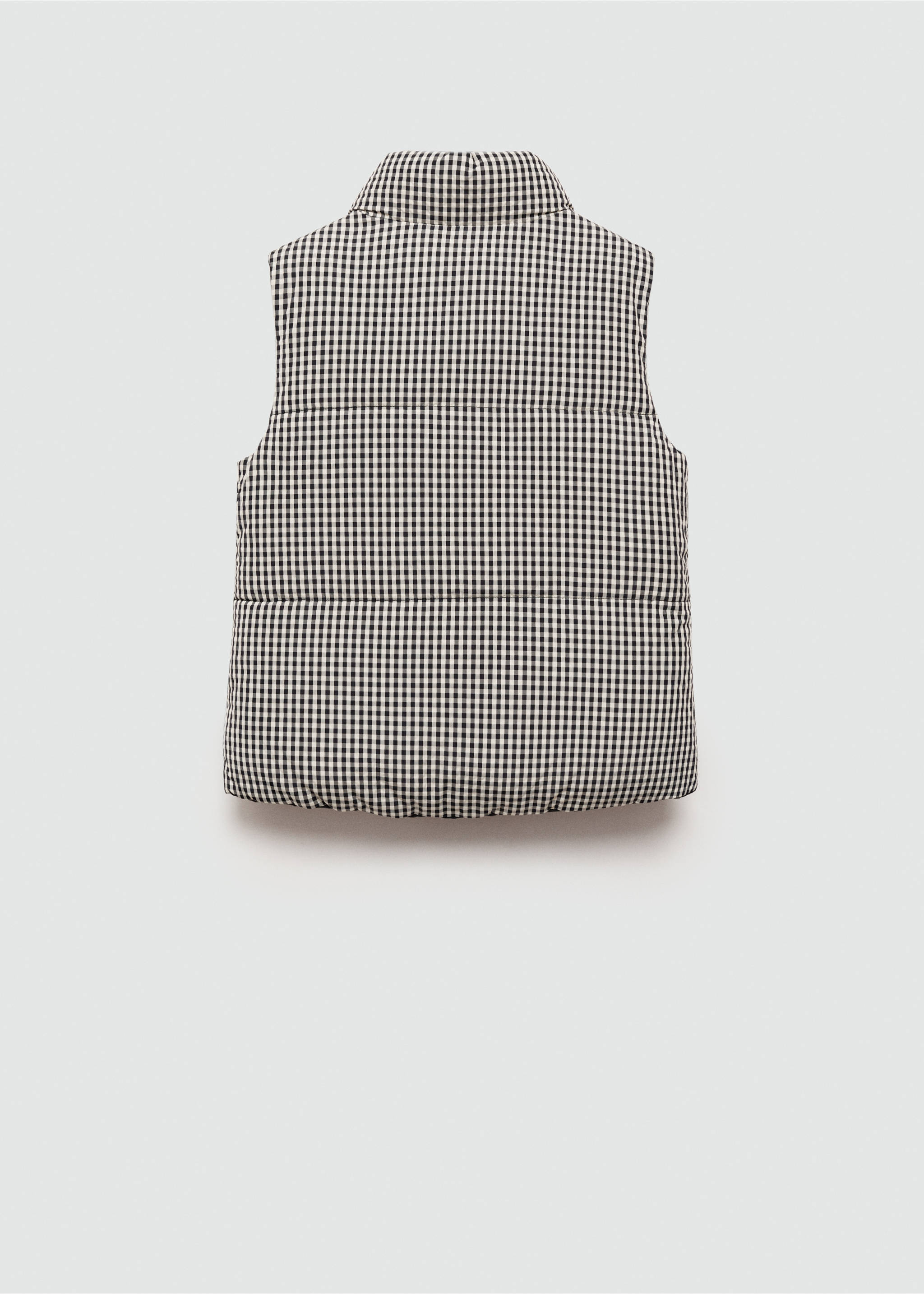 Reversible quilted gilet - Reverse of the article, Black. Ref: 77084435-00.