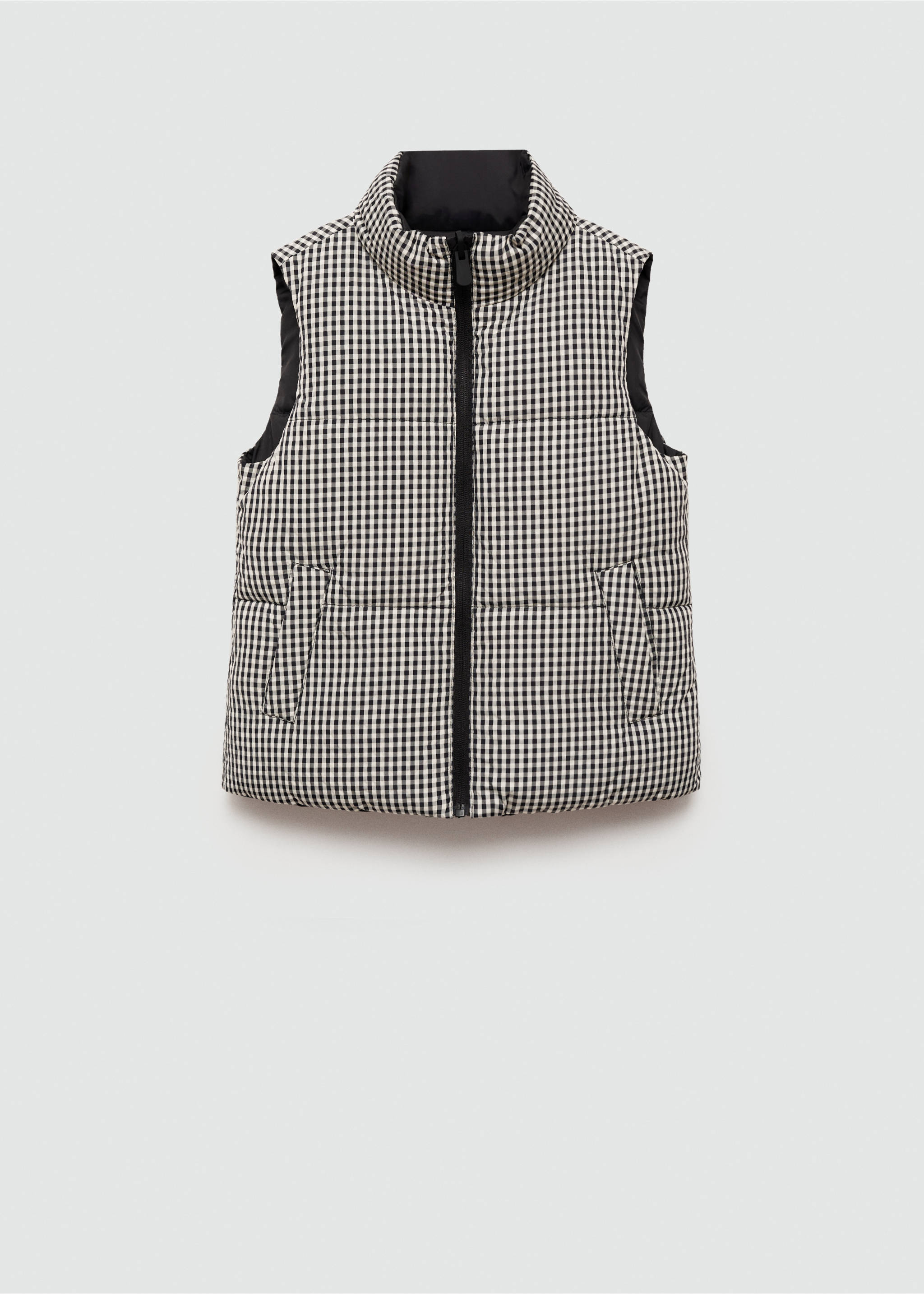 Reversible quilted gilet - Article without model, Black. Ref: 77084435-00.