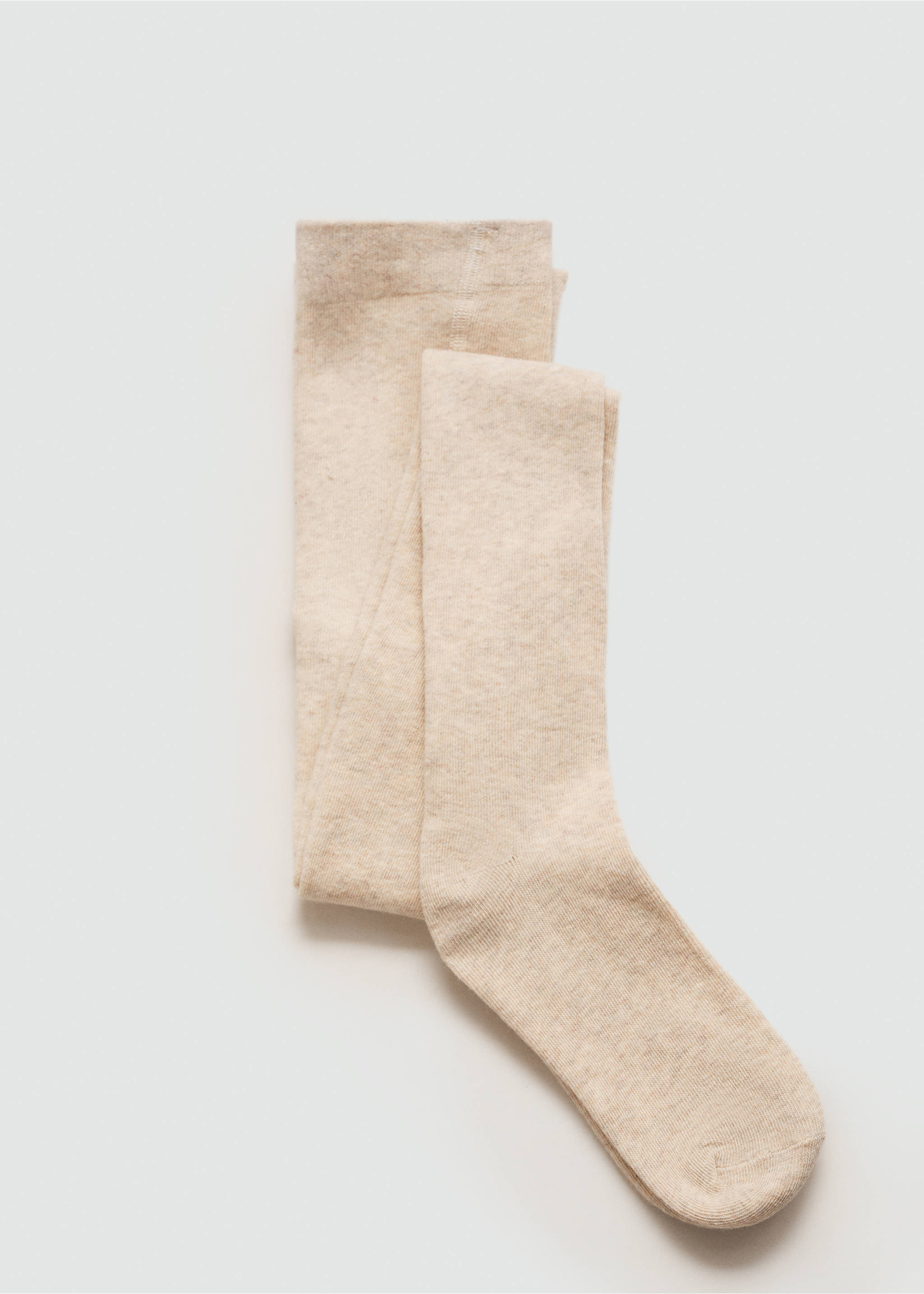 Strumpfhose aus Baumwolle - Artikel ohne Model, Sandfarben. Ref: 77084436-00.