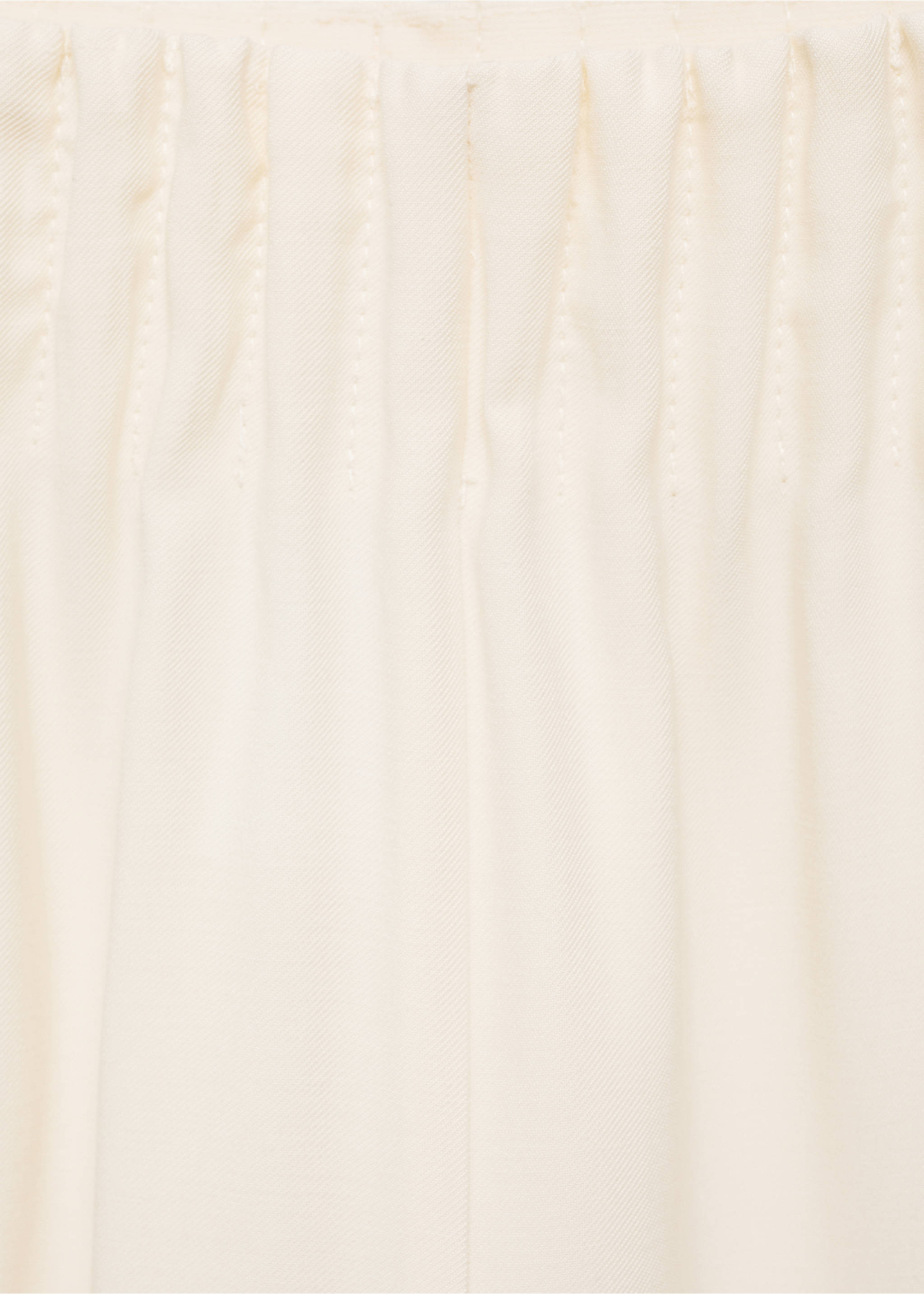 Wide leg trousers with elastic waist - Details of the article 8, Ecru. Ref: 77084441-00.