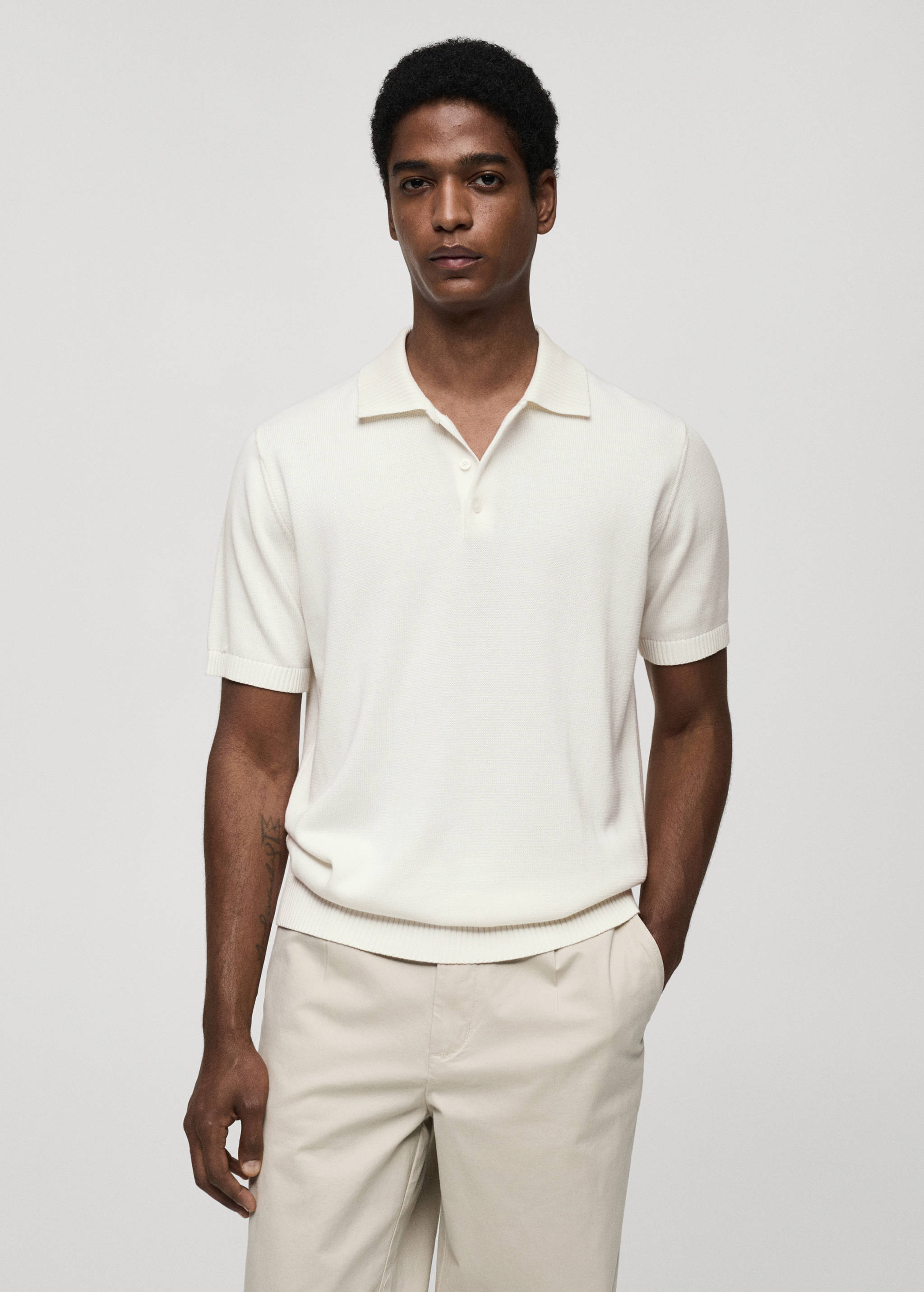 Polo punto fino algodón - Plano medio