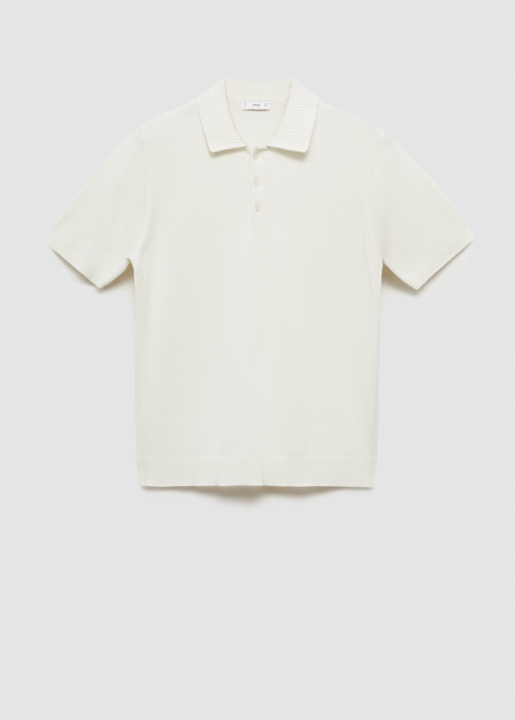 Fine-knit cotton polo shirt - Article without model