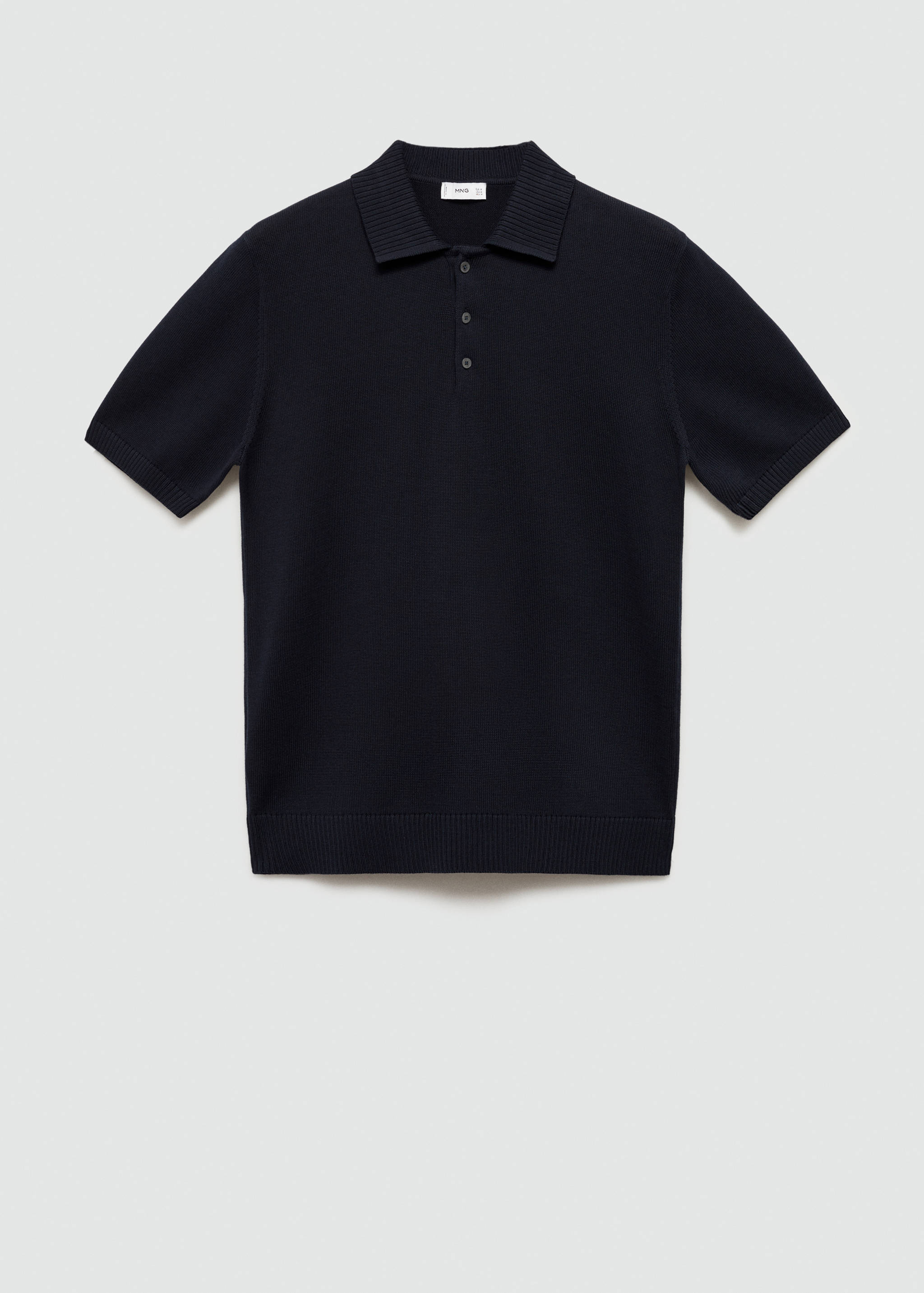 Fine-knit cotton polo shirt - Article without model