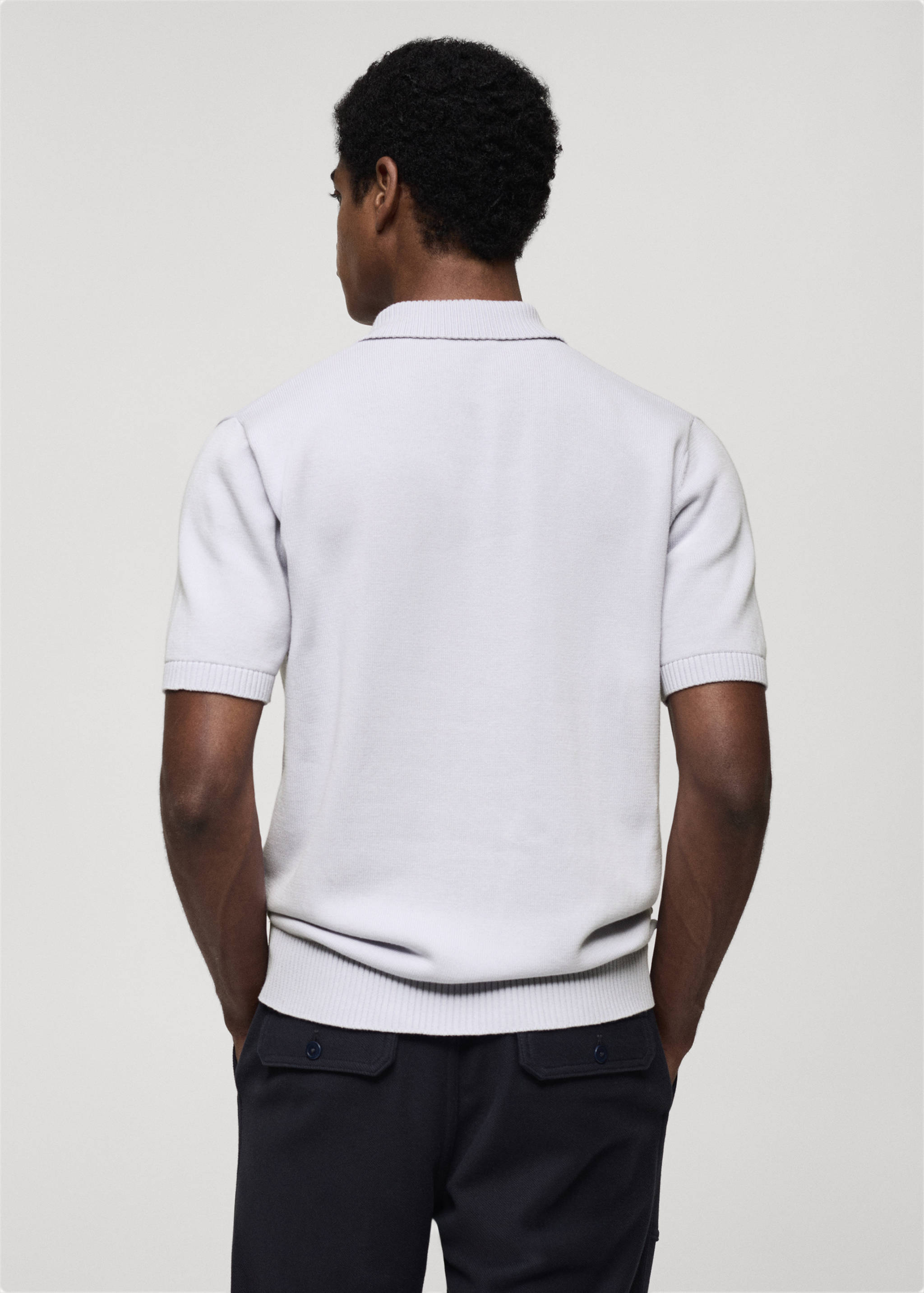 Polo punto fino algodón - Reverso del artículo