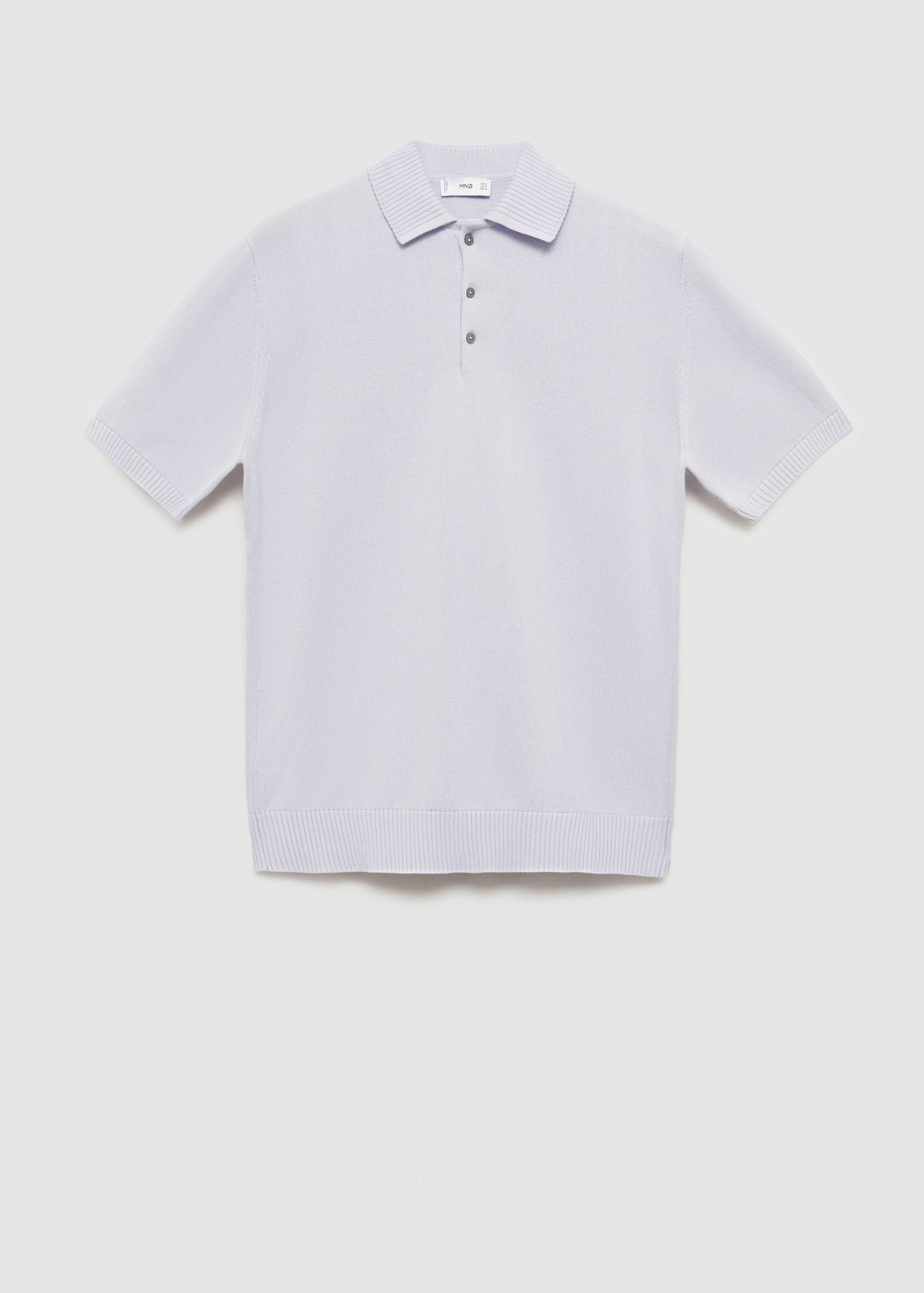 Fine-knit cotton polo shirt - Article without model