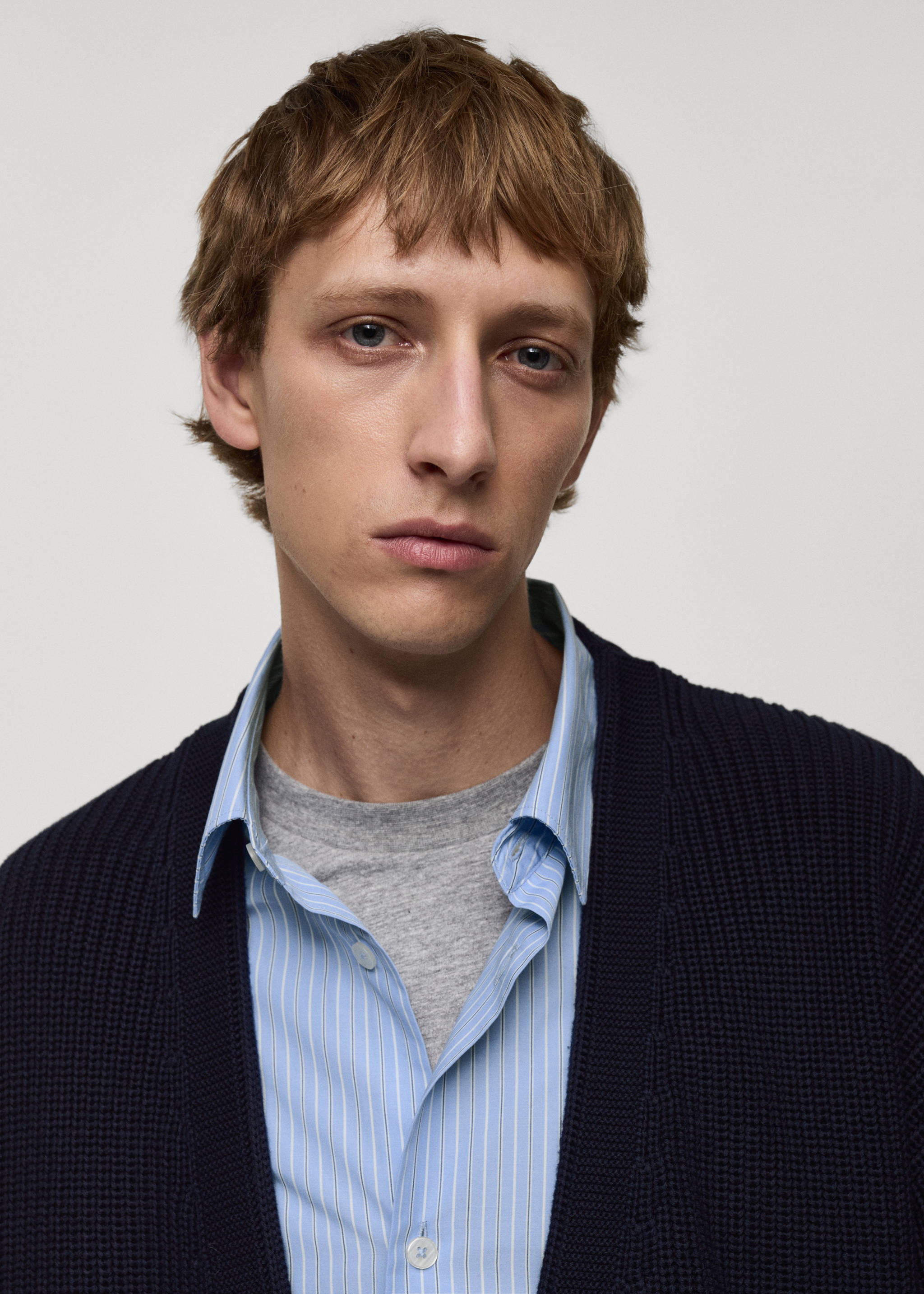 Gerippter Grobstrick-Cardigan mit Knöpfen - Detail des Artikels 1