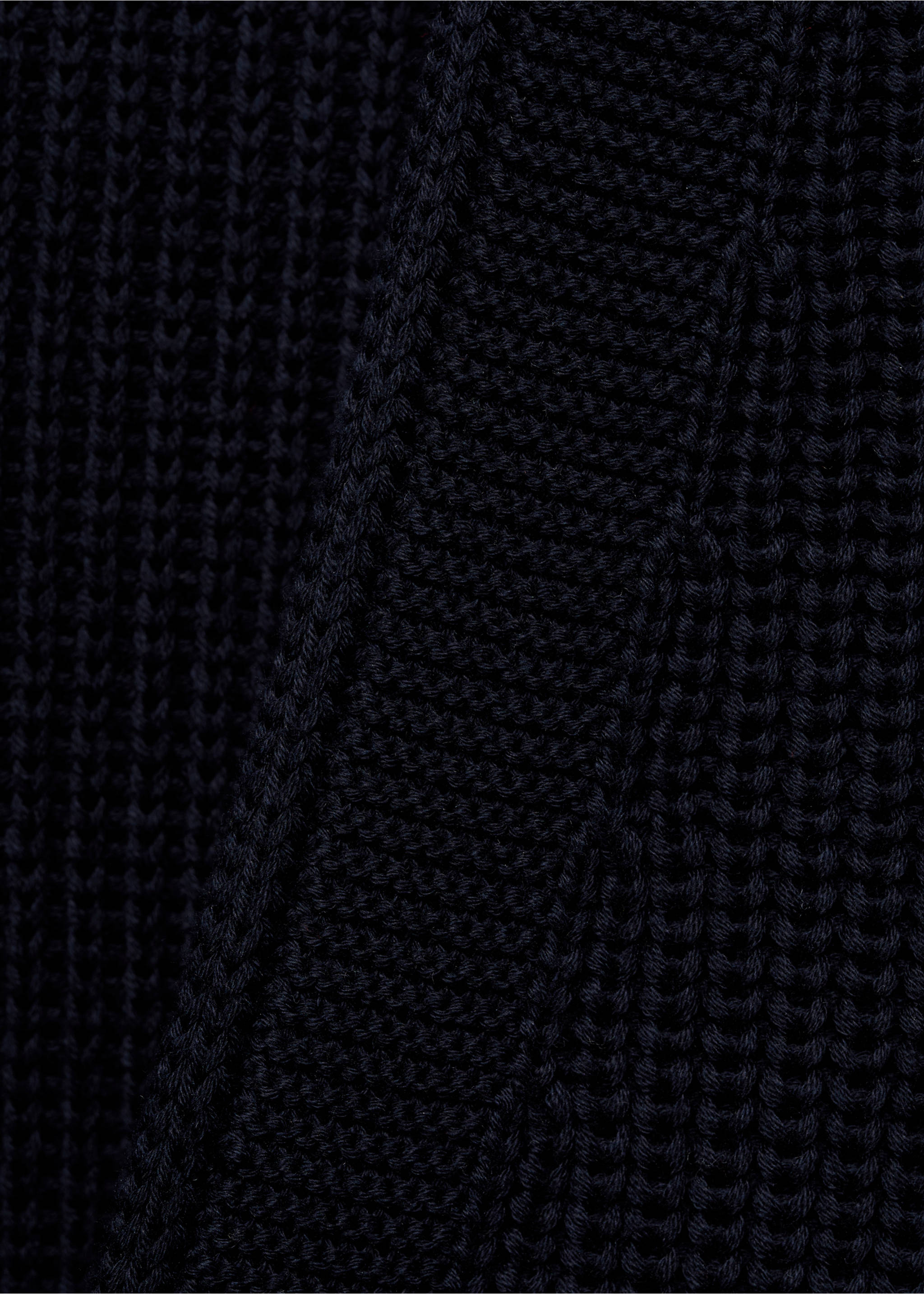 Gerippter Grobstrick-Cardigan mit Knöpfen - Detail des Artikels 0, Dunkles Marineblau. Ref: 77084445-00.