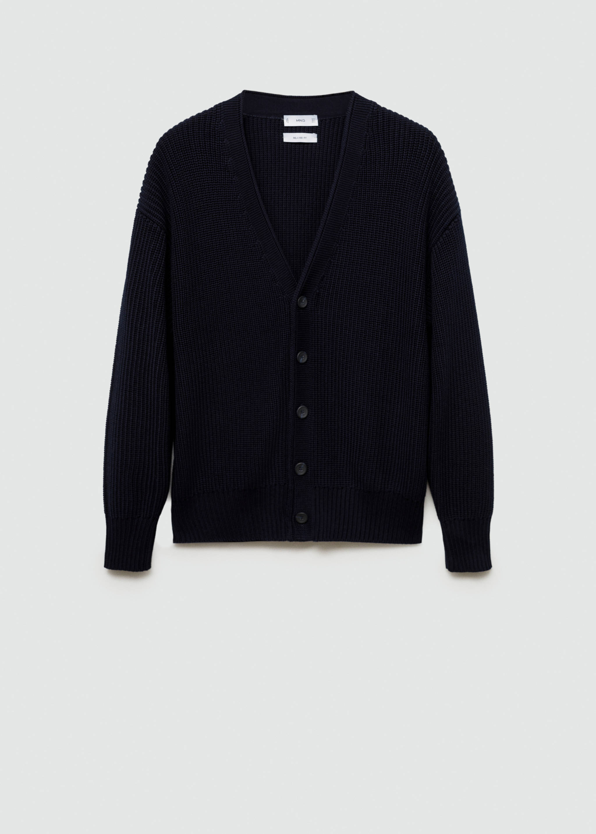 Chunky ribbed cardigan with buttons - Article without model