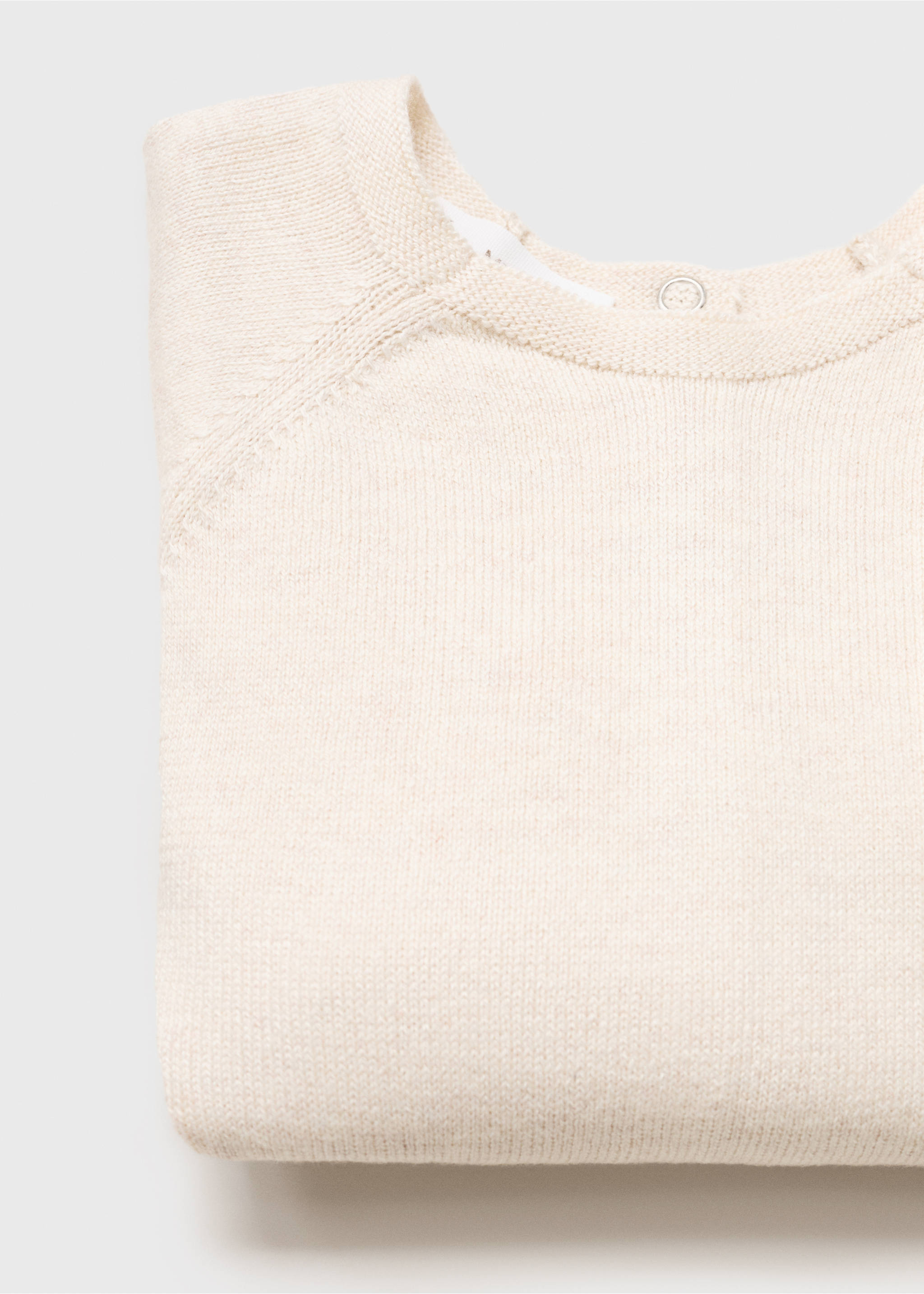 Knit sweater - Details of the article 8, Sand. Ref: 77084449-00.