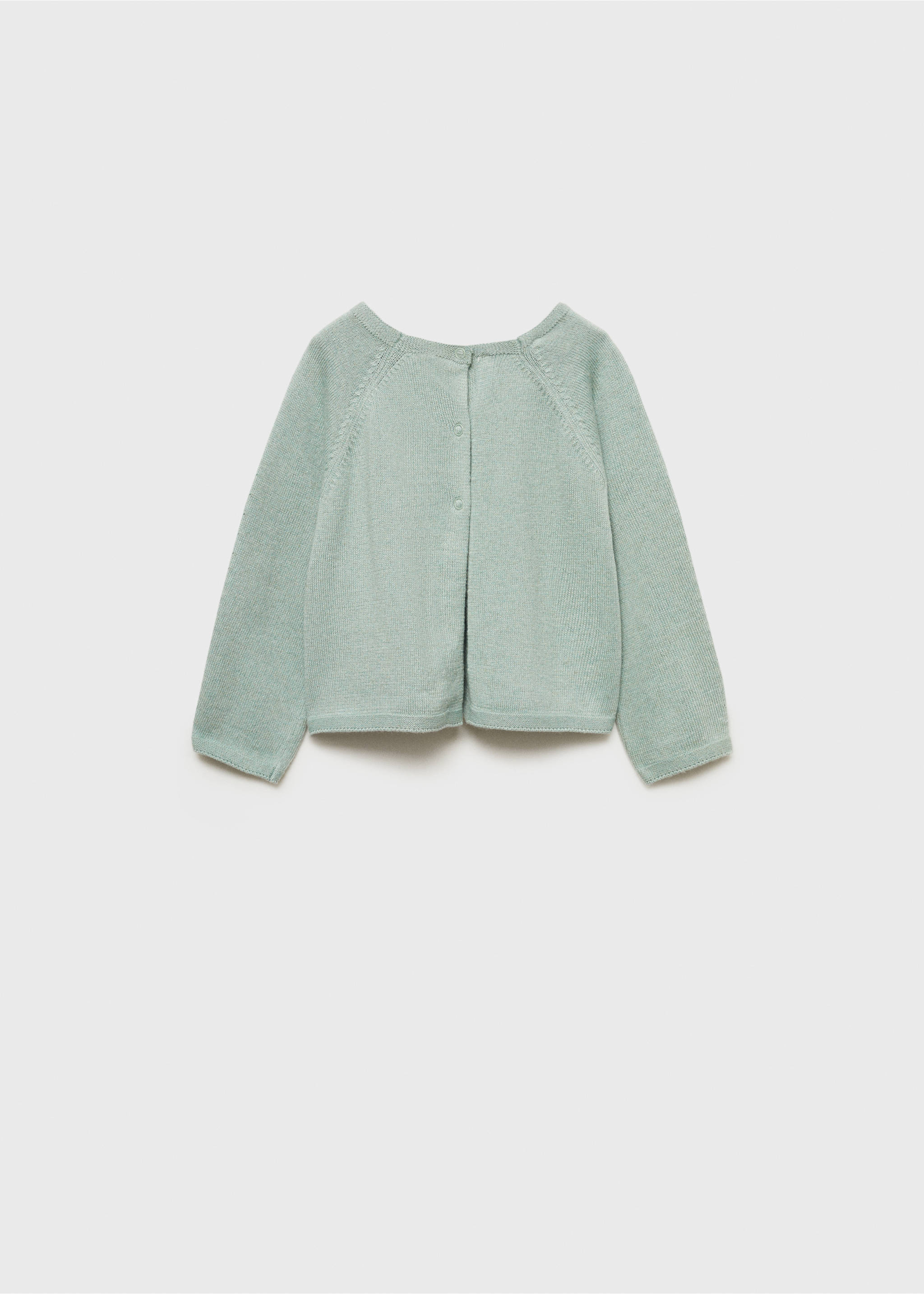Knit sweater - Reverse of the article, Green. Ref: 77084449-00.