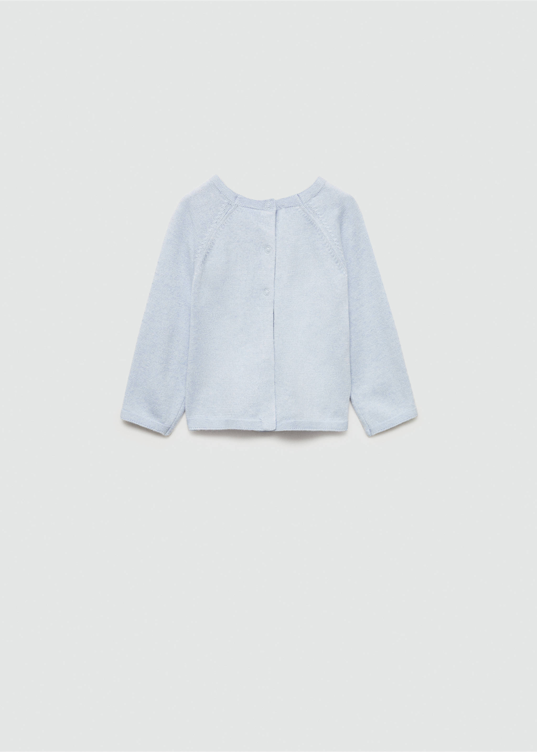 Knit sweater - Reverse of the article, Sky Blue. Ref: 77084449-00.