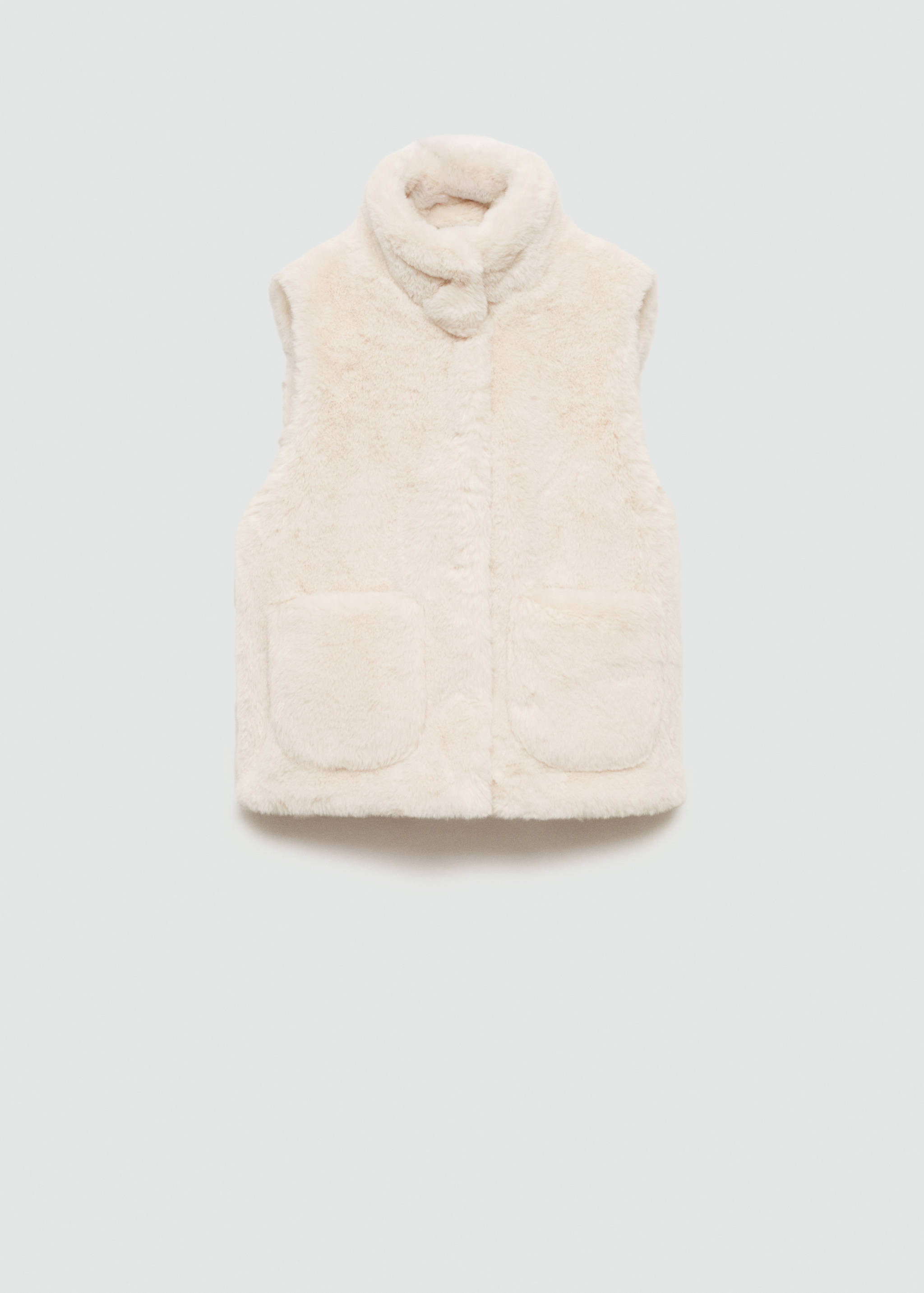 Fur-effect gilet with pockets - Article without model