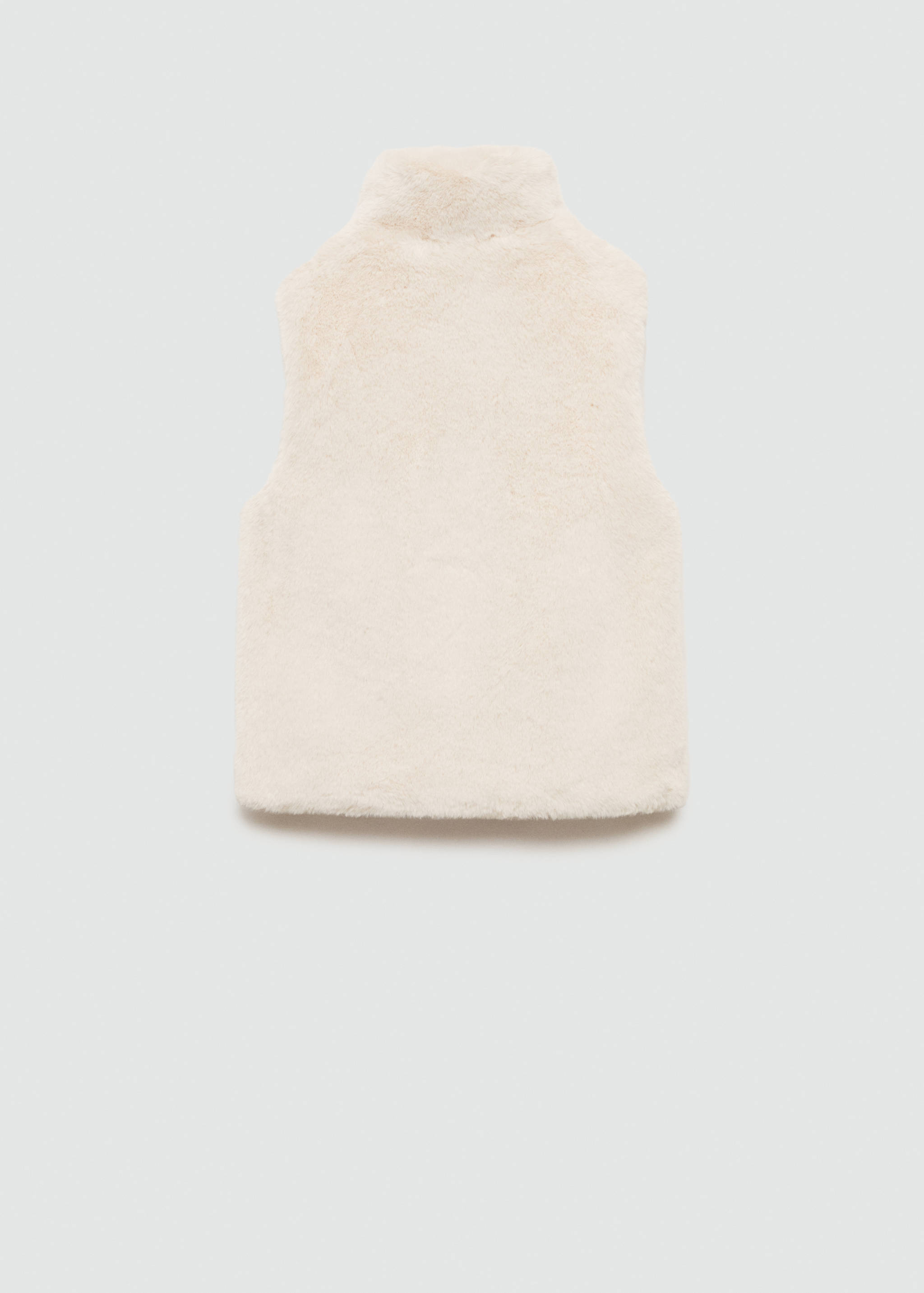 Fur-effect gilet with pockets - Reverse of the article