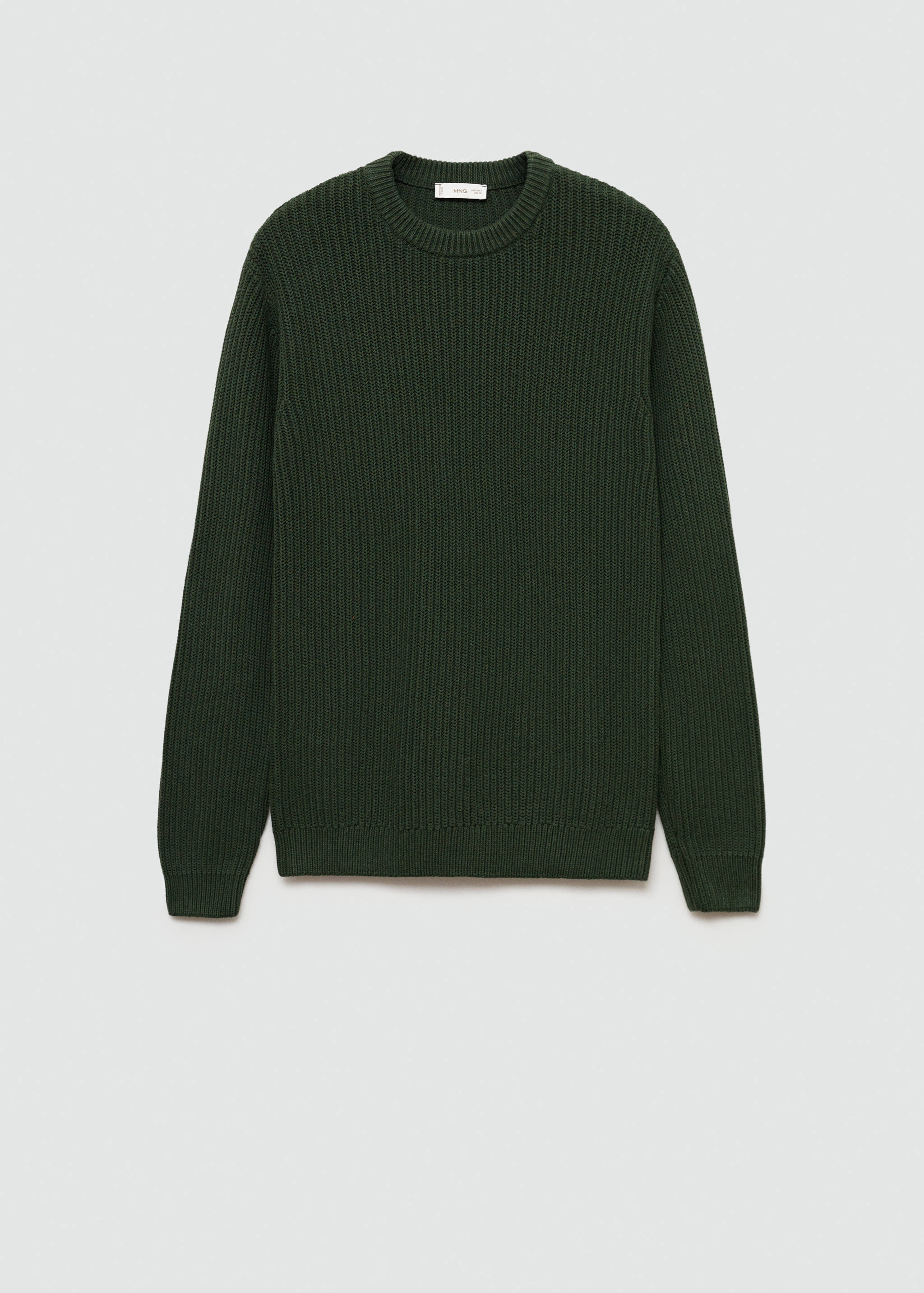 Ribbed cotton knitted sweater - Article without model