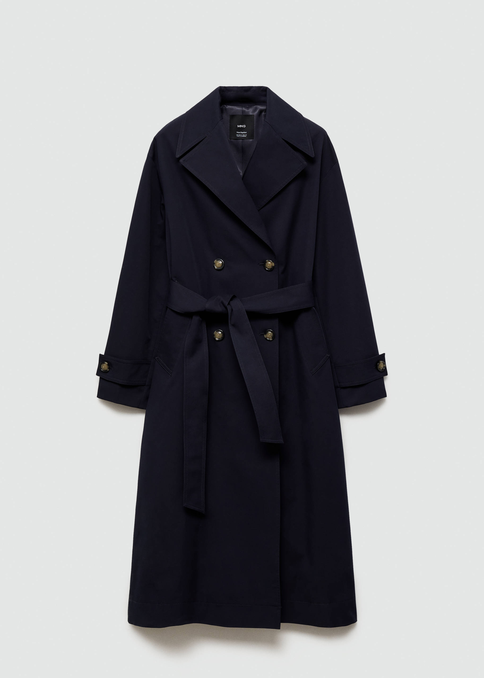 Long double-breasted trench coat - Article without model