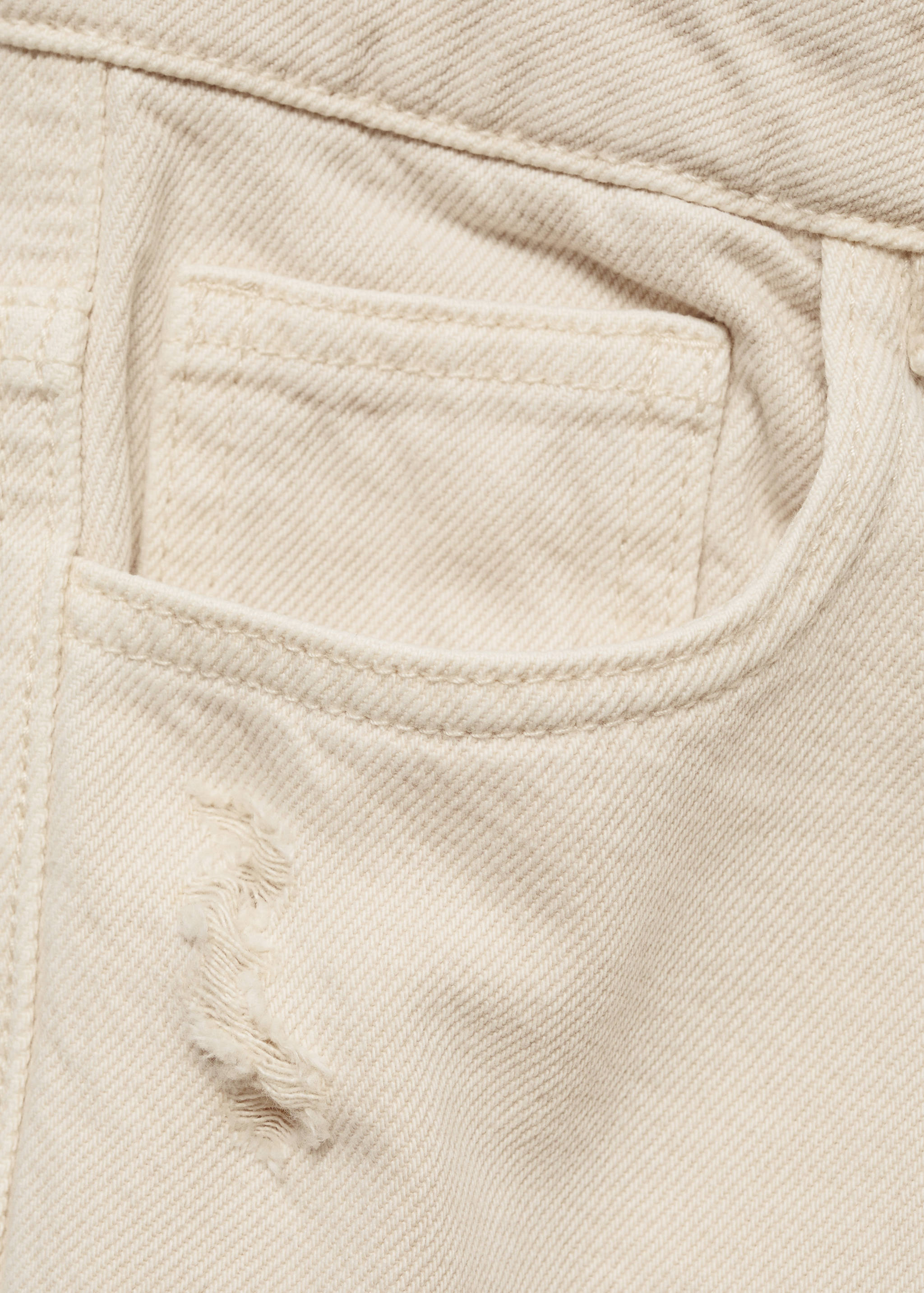 Ripped straight jeans - Details of the article 0