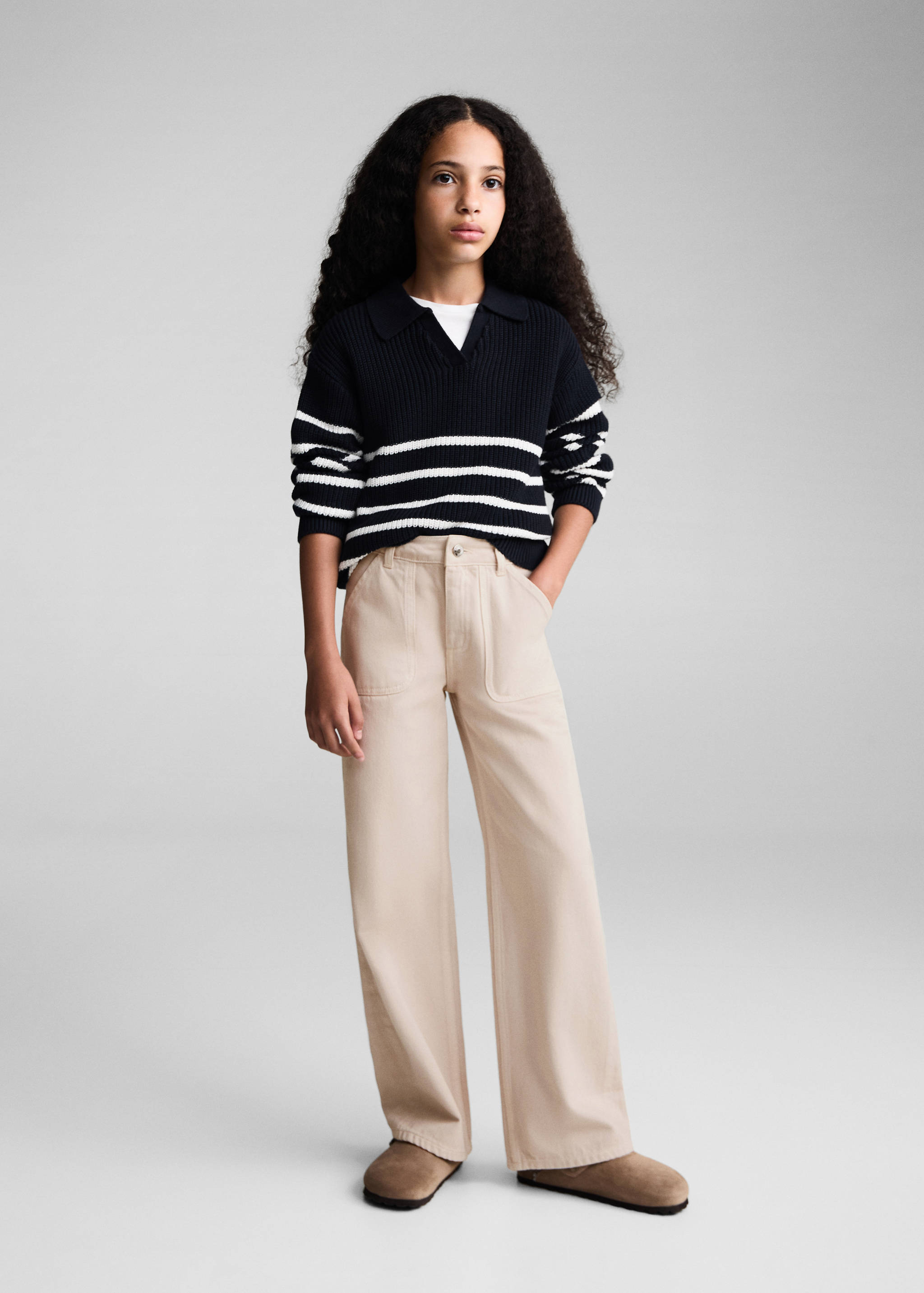 Jersey rayas cuello polo - Plano general