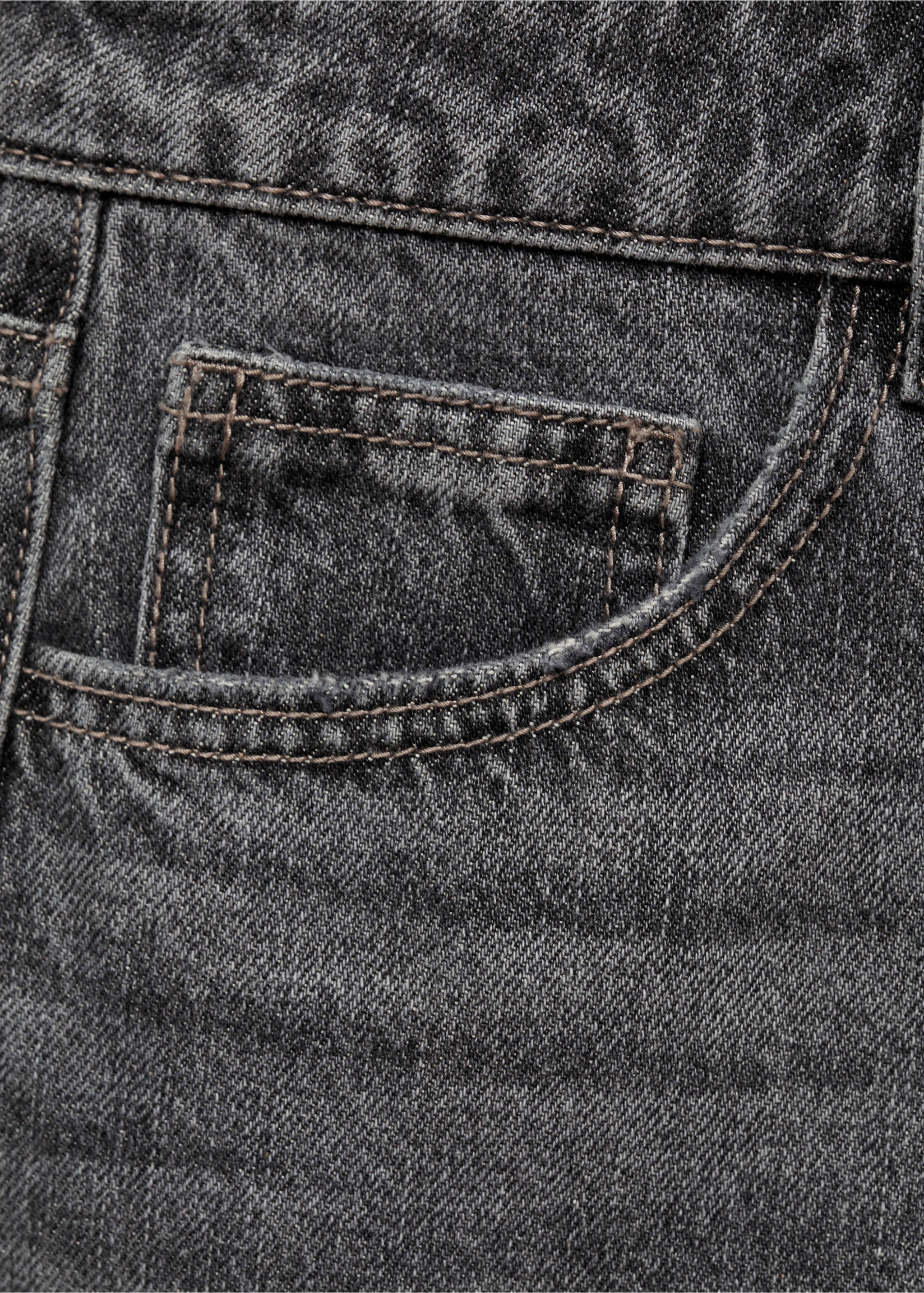 Denim mini-skirt - Details of the article 0, Open Grey. Ref: 77084780-00.