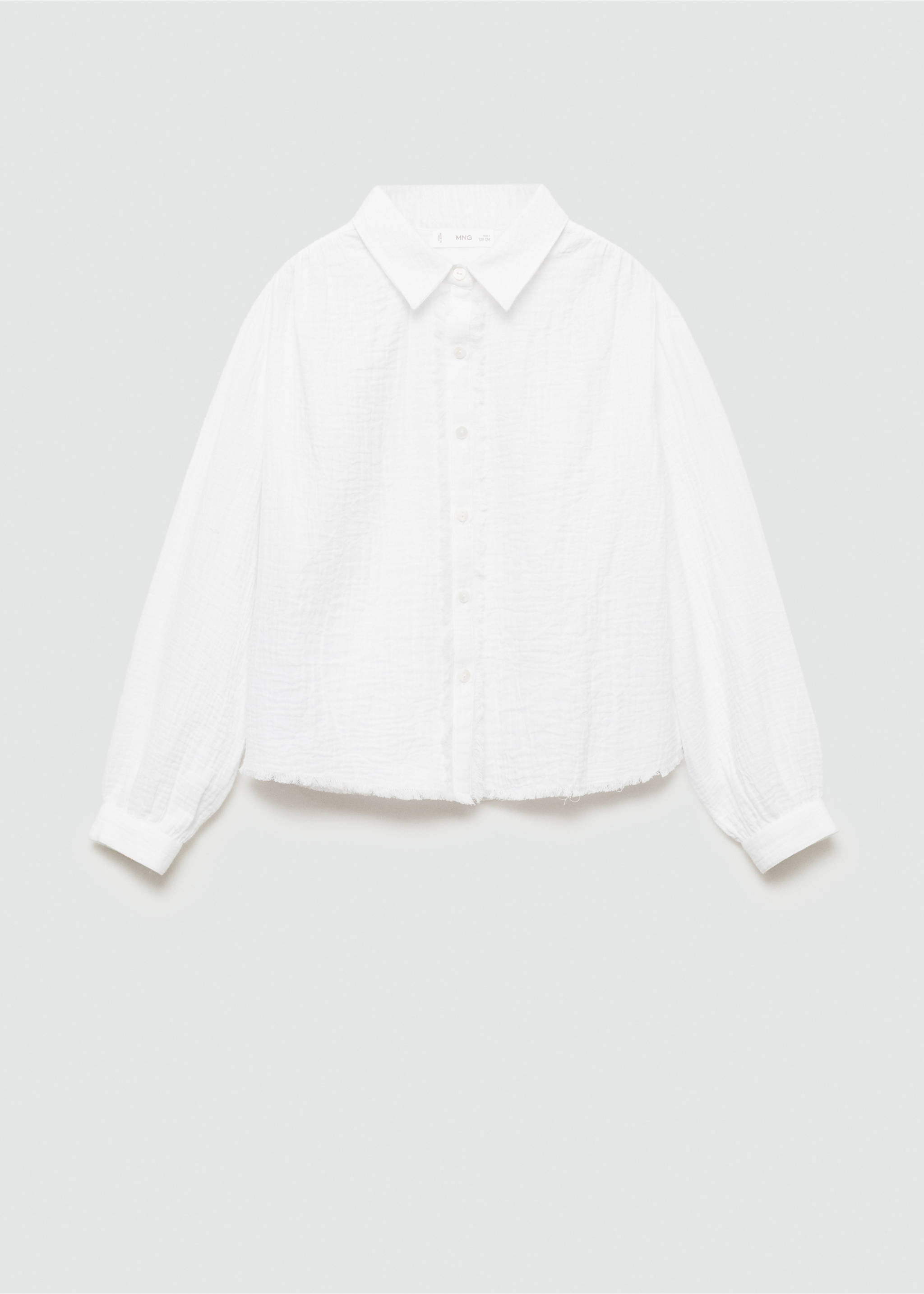Košile z bavlněného kepru - Zboží bez modelu, Bílá. Ref: 77084782-00.