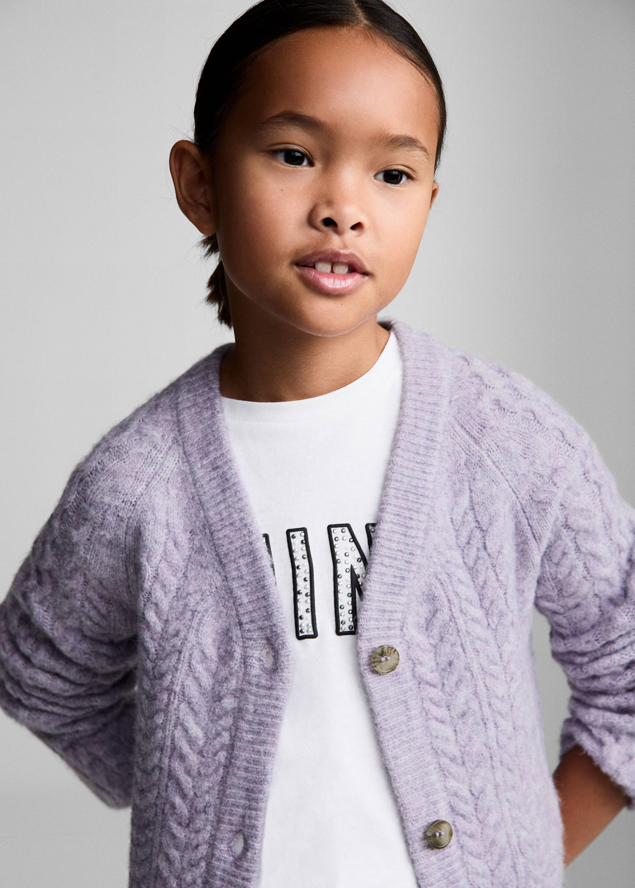 Cardigan mit Zopfmuster - Detail des Artikels 1