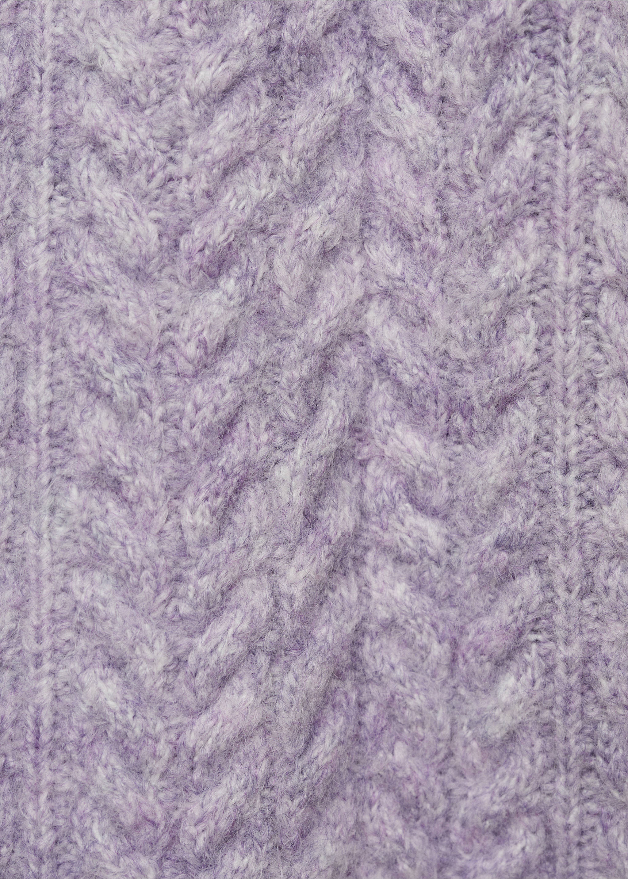 Knitted braided cardigan - Details of the article 0, Lavender. Ref: 77084784-00.