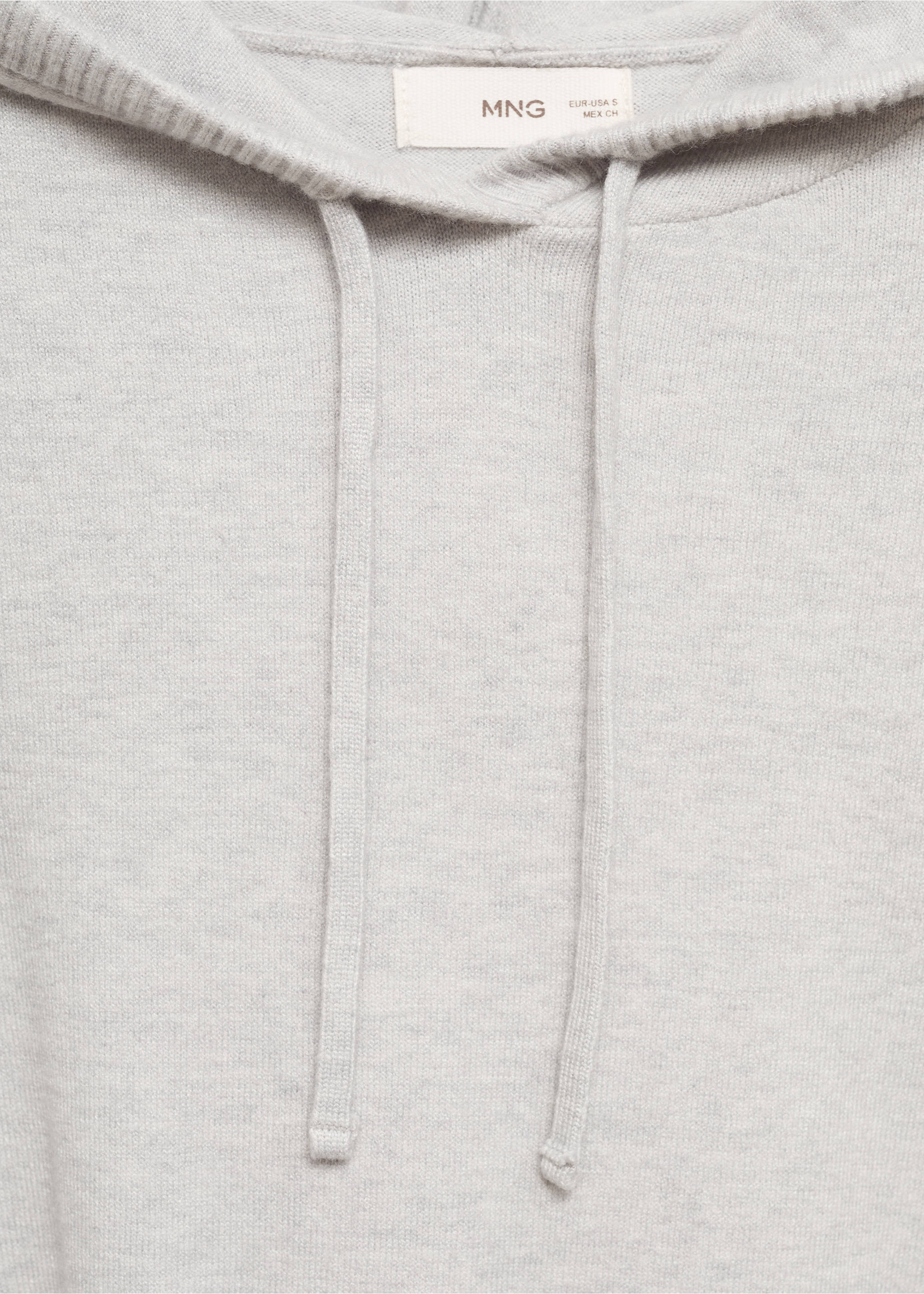 Strickpullover mit Kapuze - Detail des Artikels 8, Grau. Ref: 77084785-00.