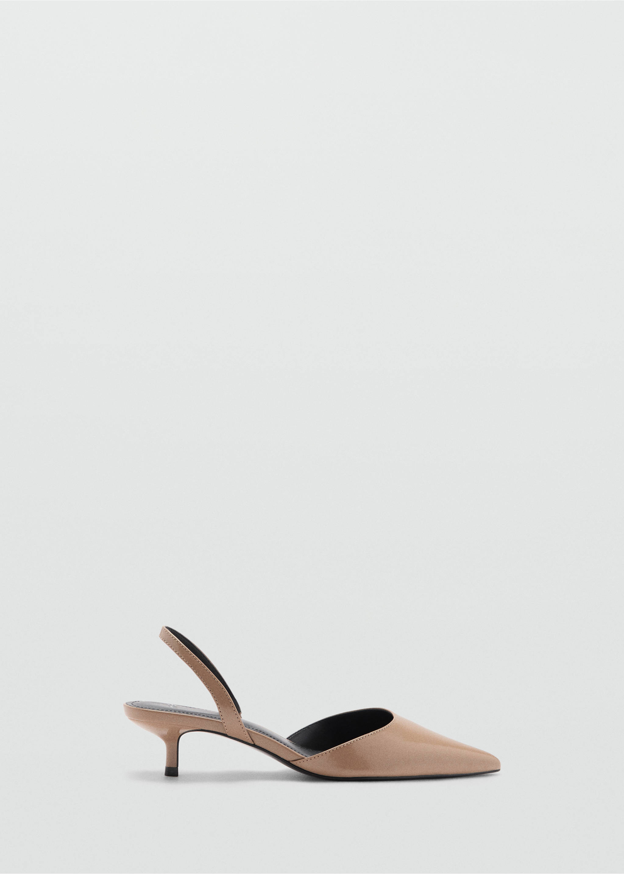 Kitten-heel pointed shoes - Article without model, Light/Pastel Brown. Ref: 77084786-00.
