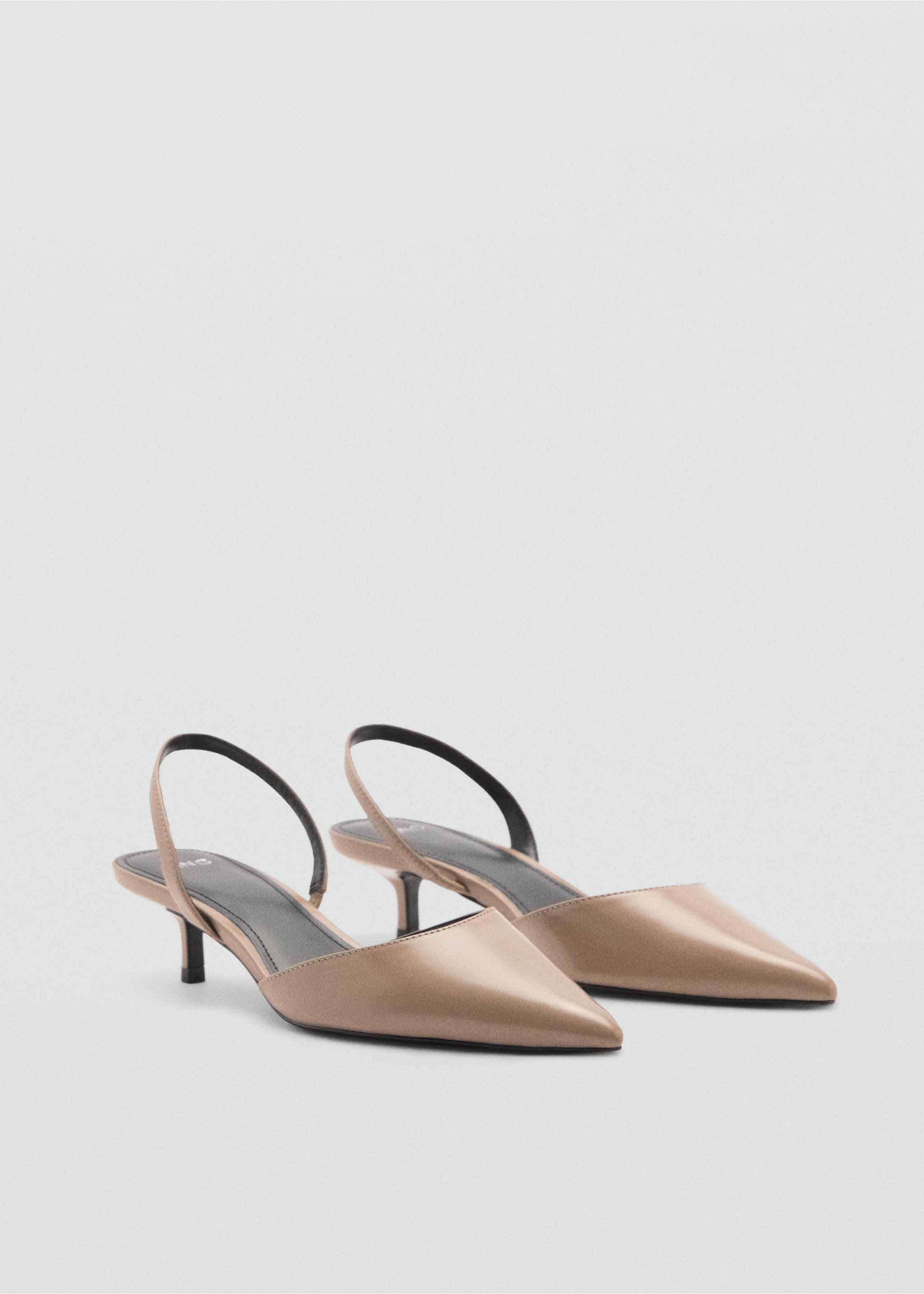 Kitten-heel pointed shoes - Medium plane, Light/Pastel Brown. Ref: 77084786-00.