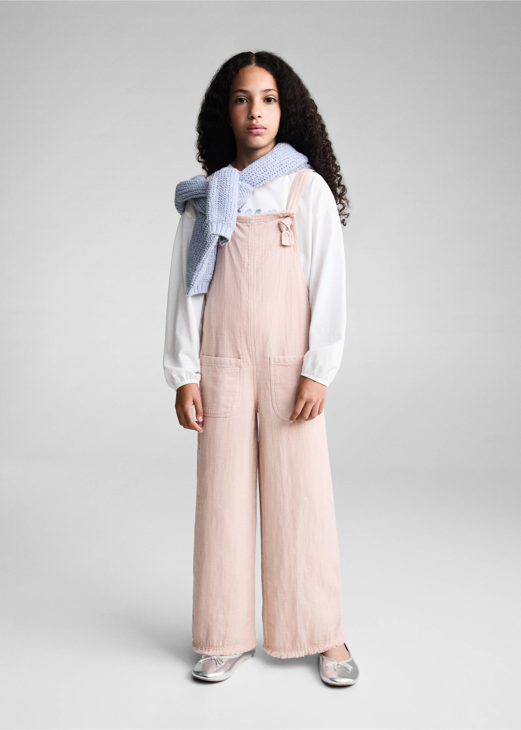 Lange Latzhose mit Taschen - Allgemeine Ansicht, Rosa. Ref: 77084788-00.