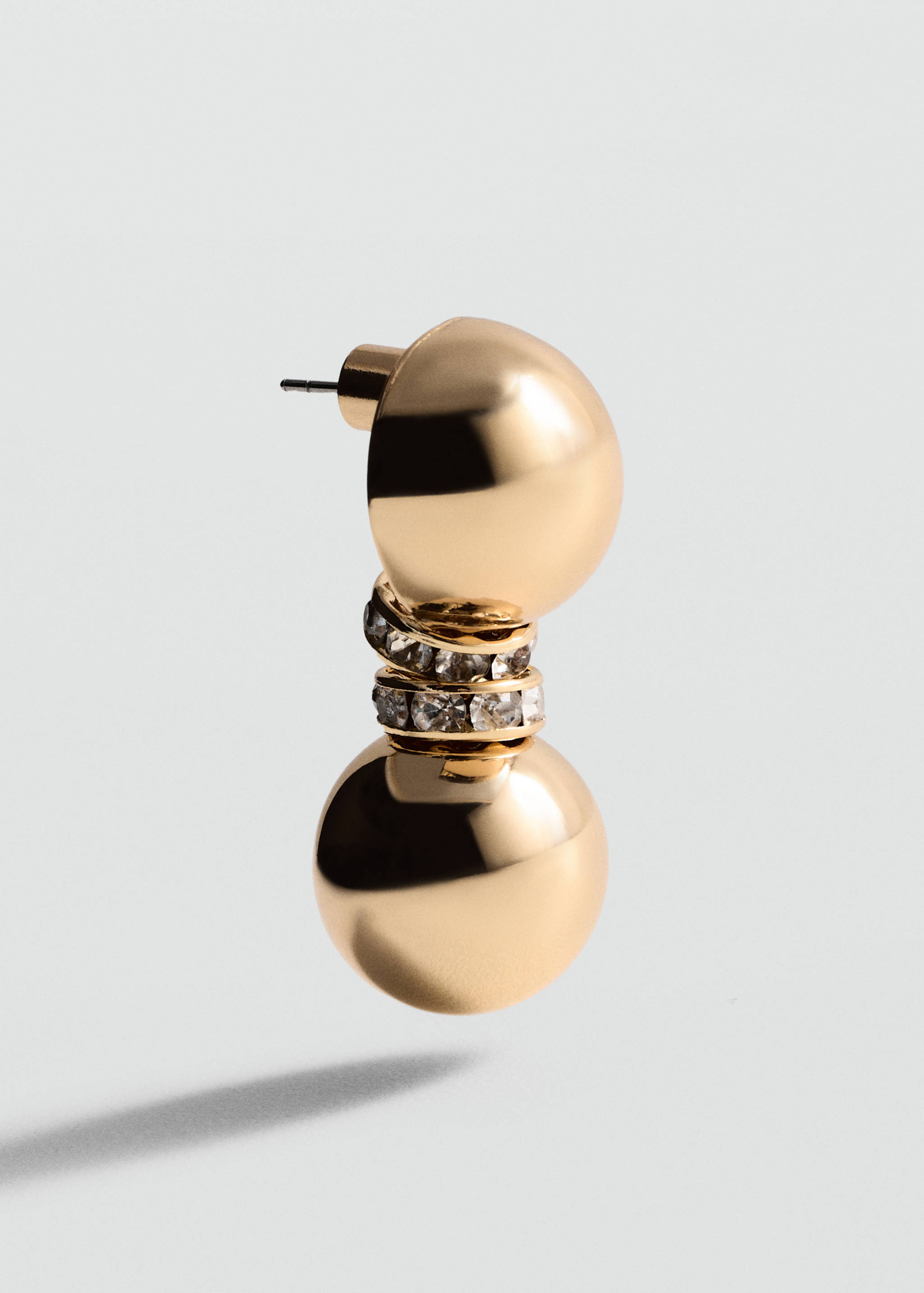 Kombinierte Kristall-Ohrringe - Mittlere Ansicht