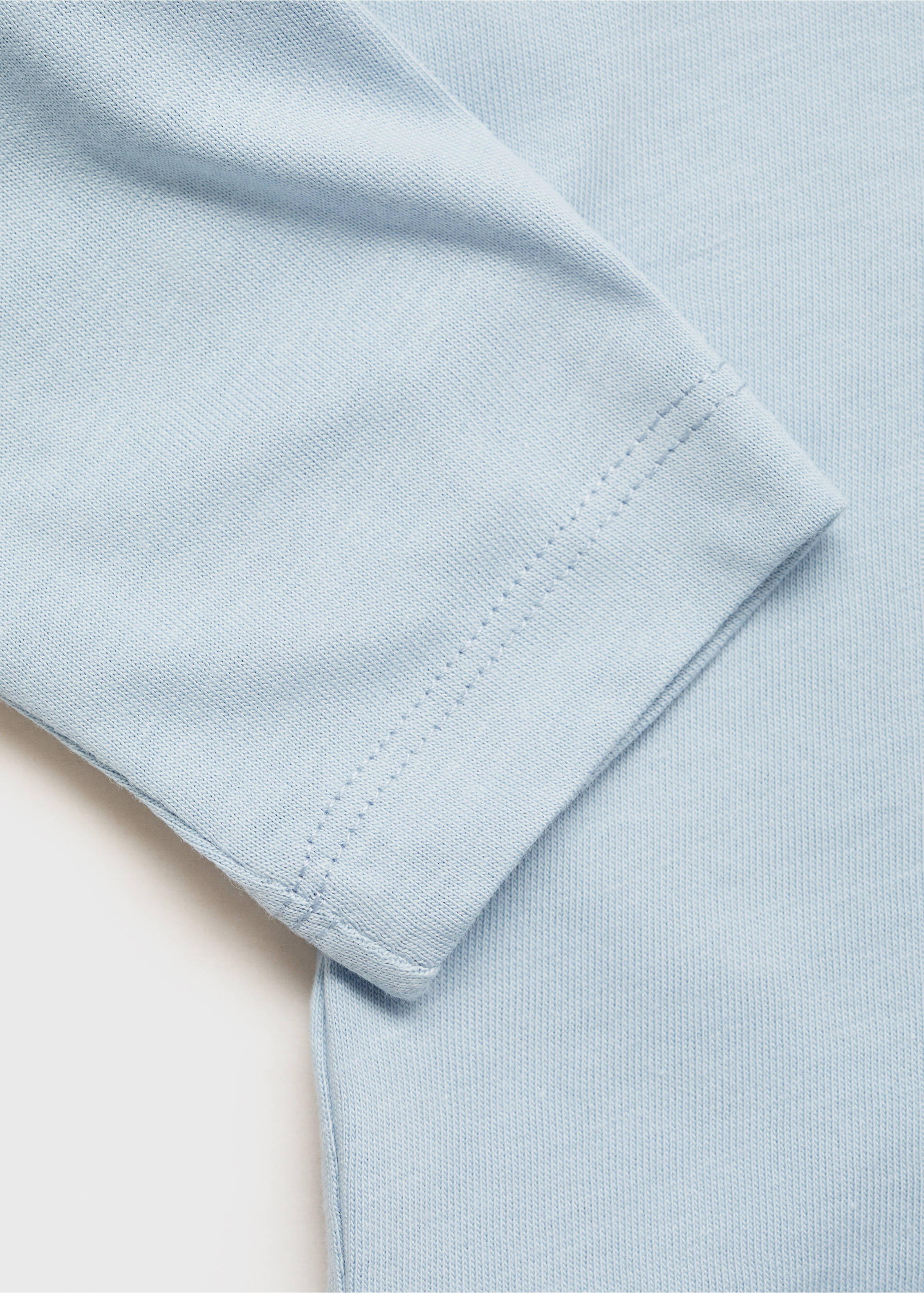Printed long sleeve t-shirt - Details of the article 0, Sky Blue. Ref: 77084796-00.