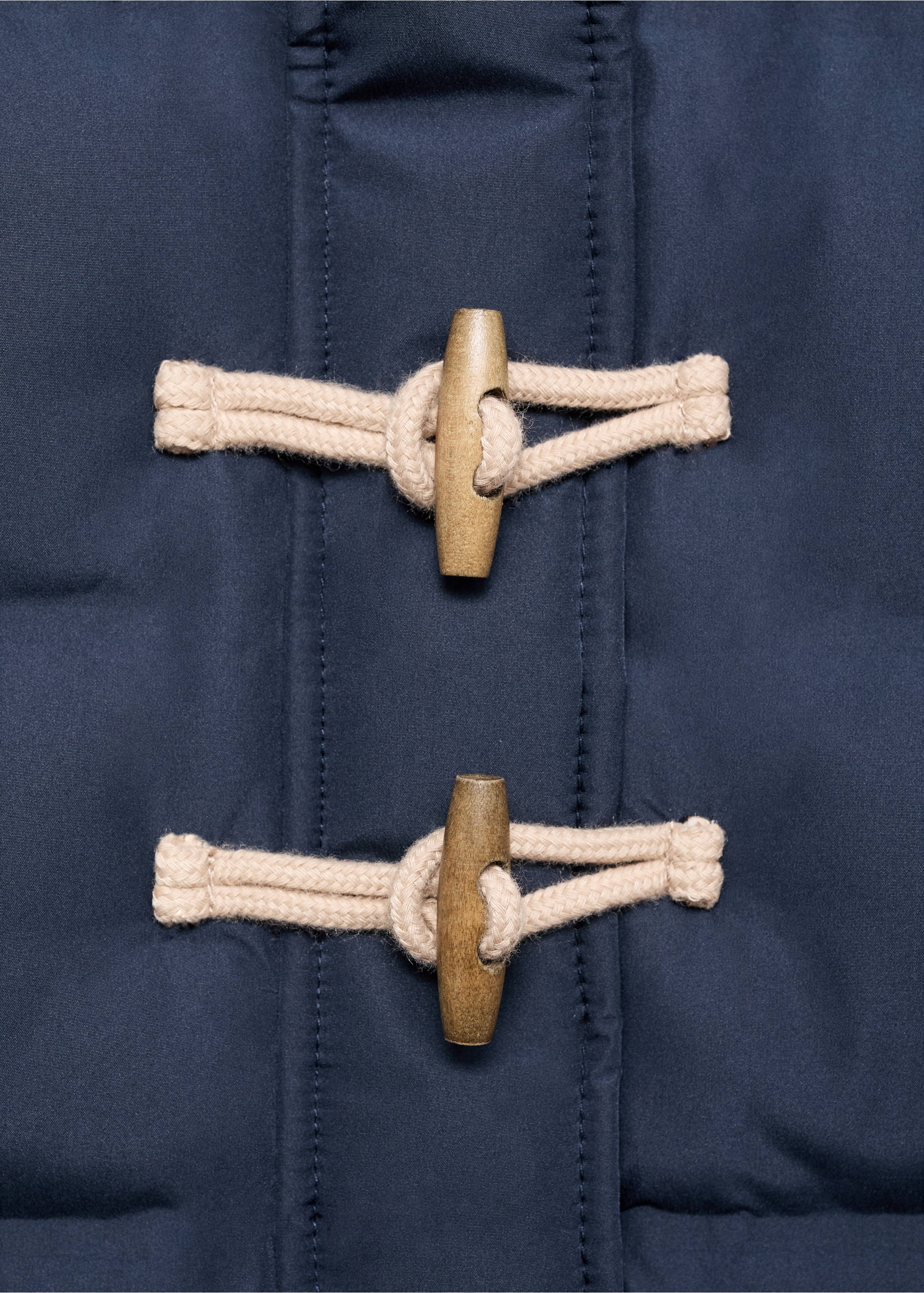 Gepolsterter Anorak mit Kapuze - Detail des Artikels 8, Dunkles Marineblau. Ref: 77085146-00.