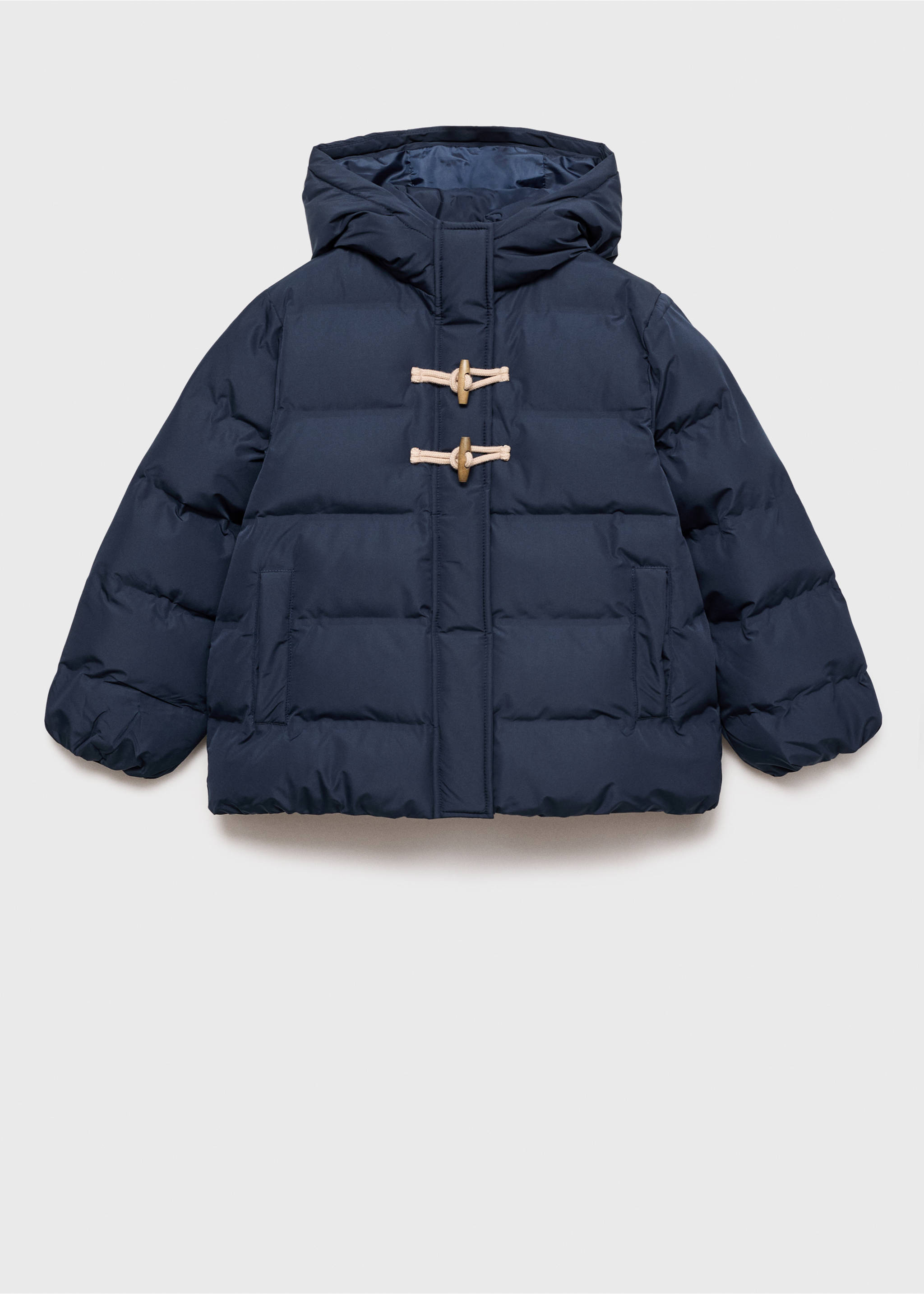 Gepolsterter Anorak mit Kapuze - Artikel ohne Model, Dunkles Marineblau. Ref: 77085146-00.