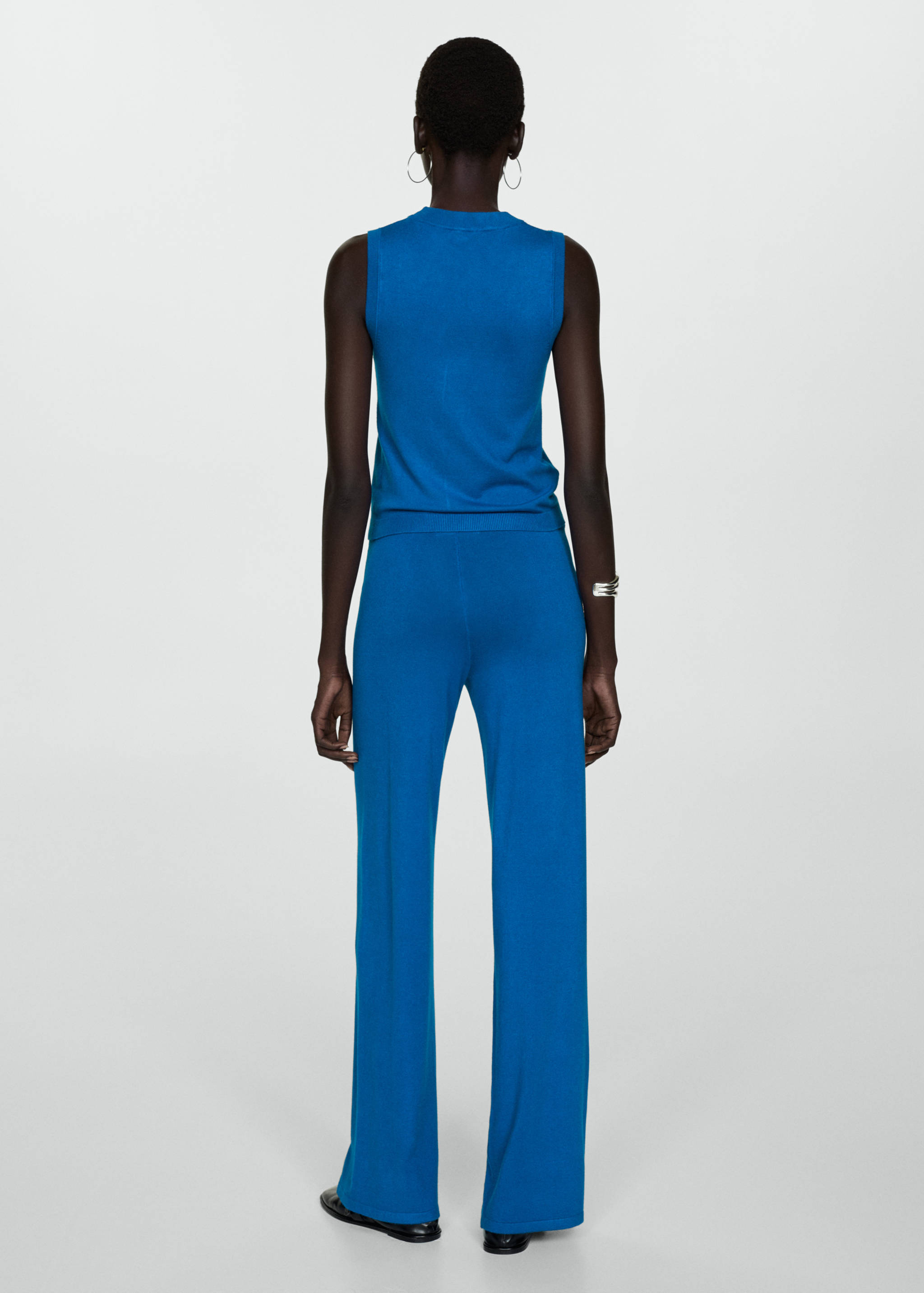 Knitted wide leg pants - Reverse of the article