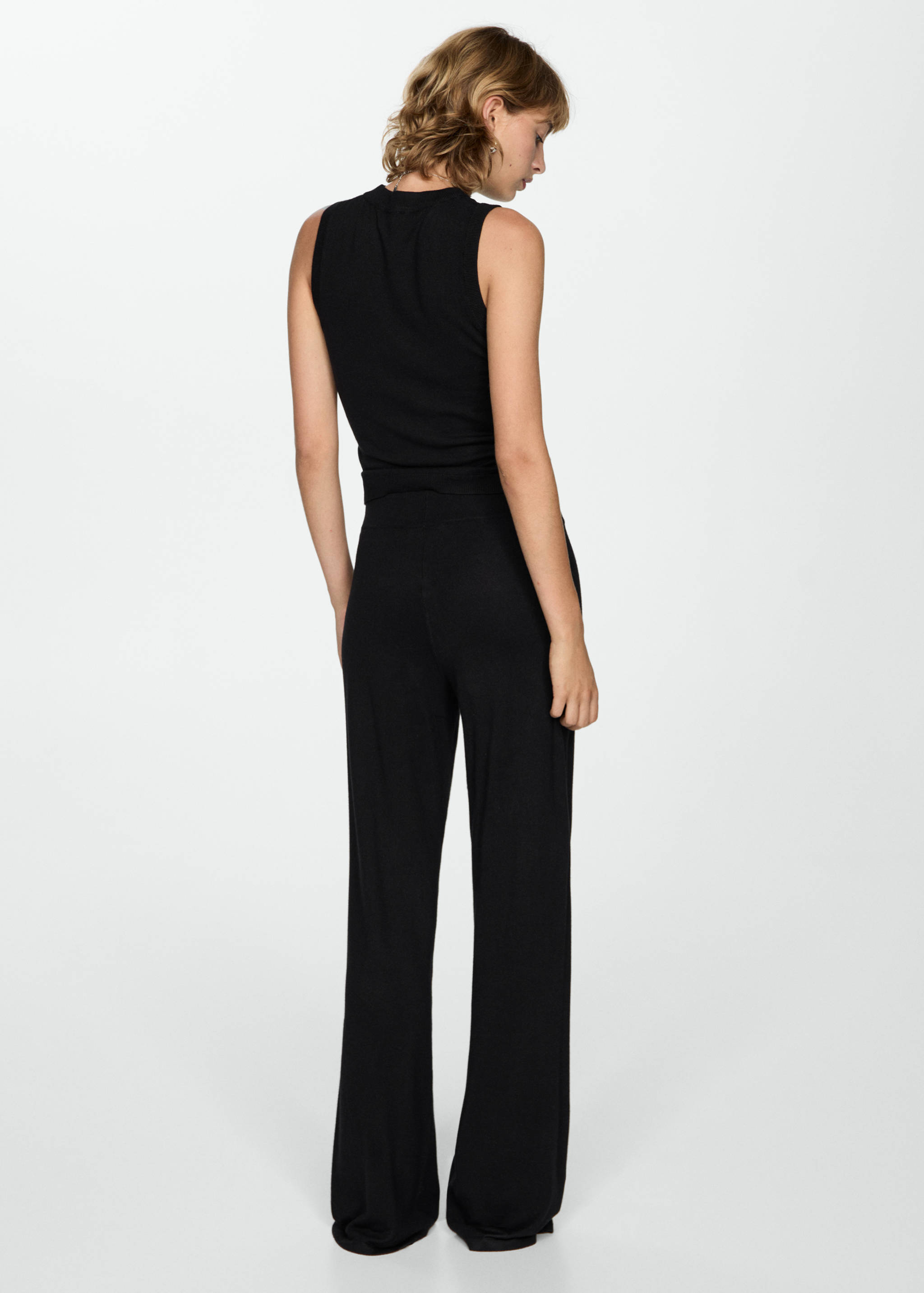 Gebreide wideleg broek - Achterkant van het artikel